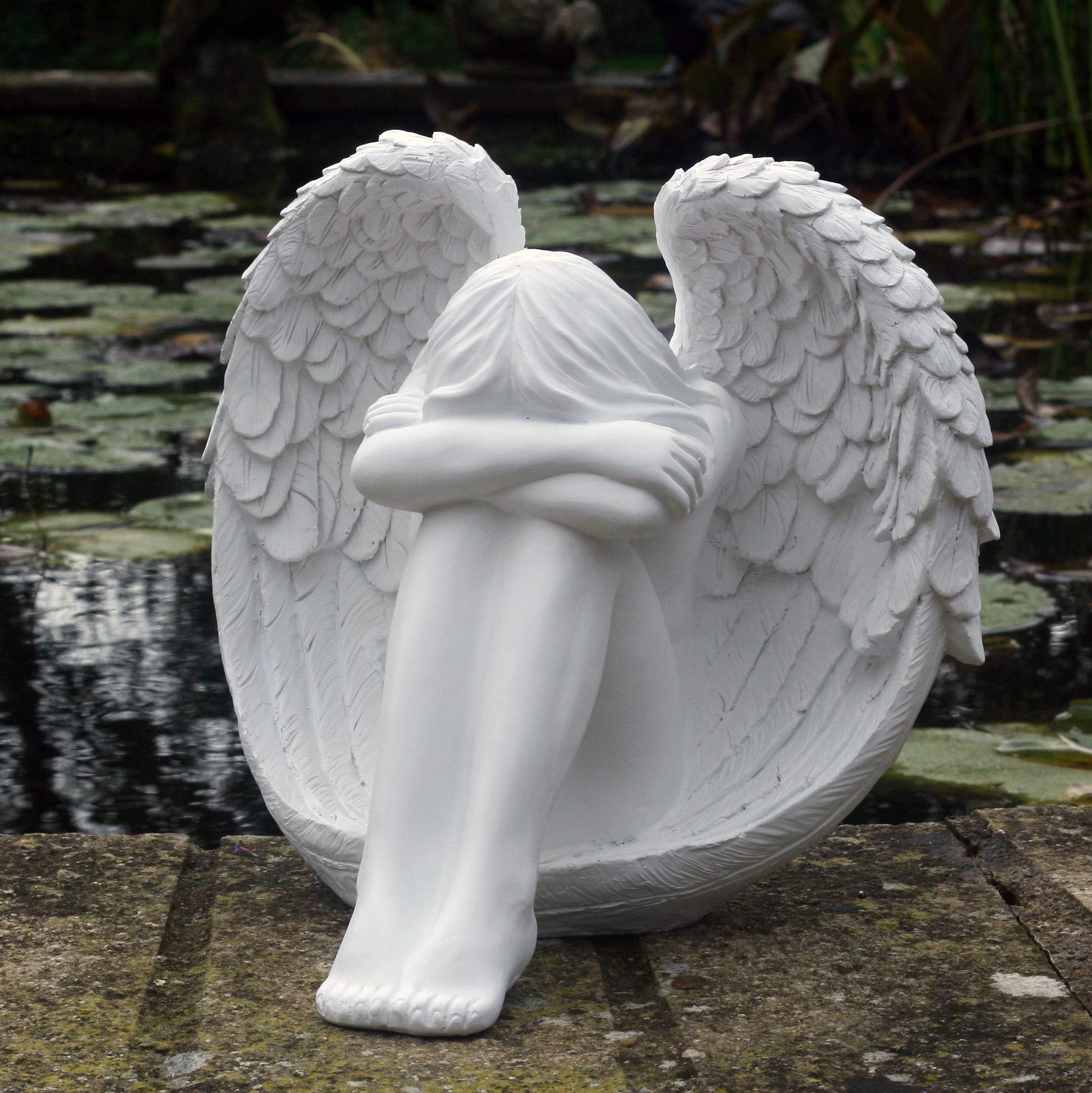 Serenity Angel Resting Garden Statue …