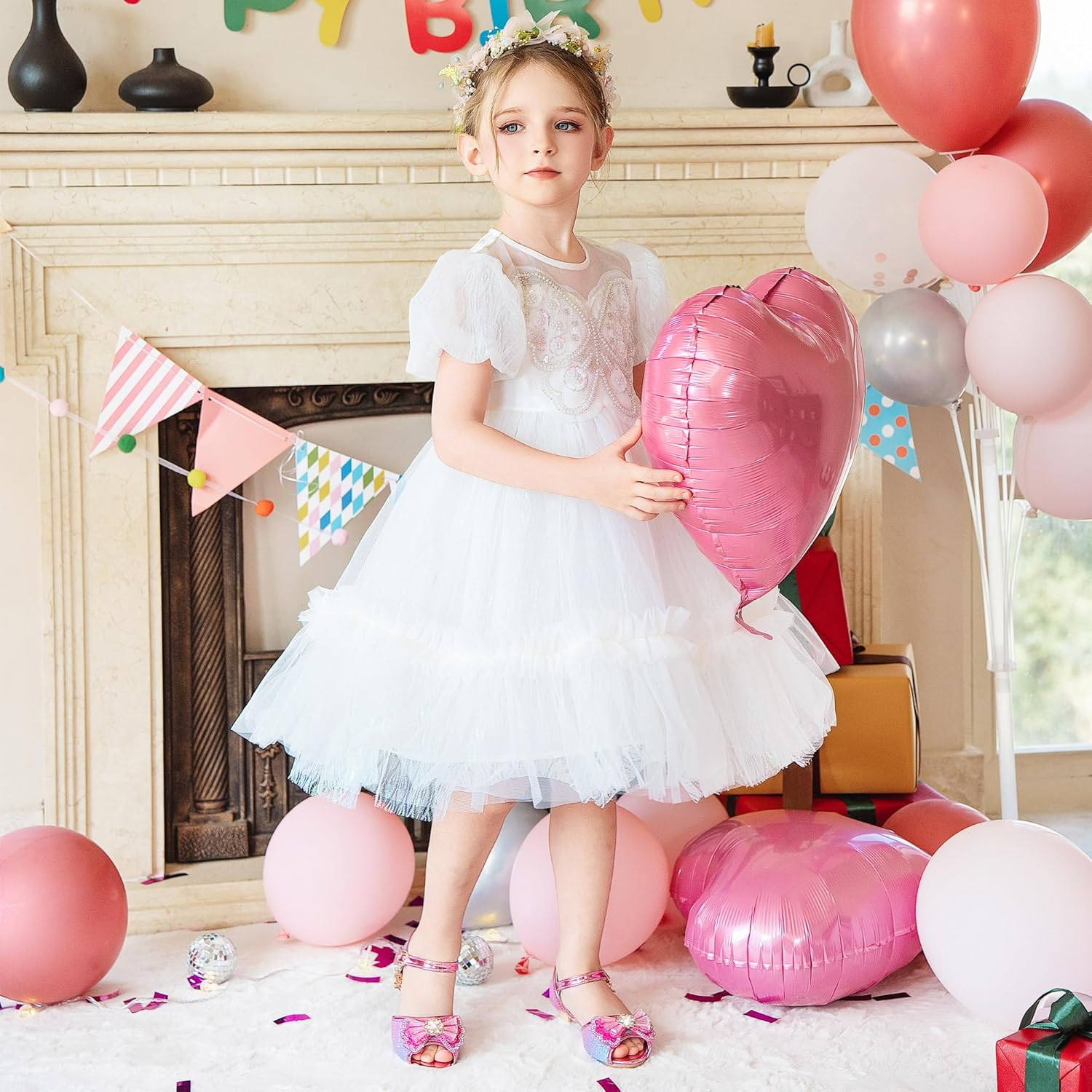 Osinnme Toddler Little Big Kid Girls Wedding Sandals - Image 8