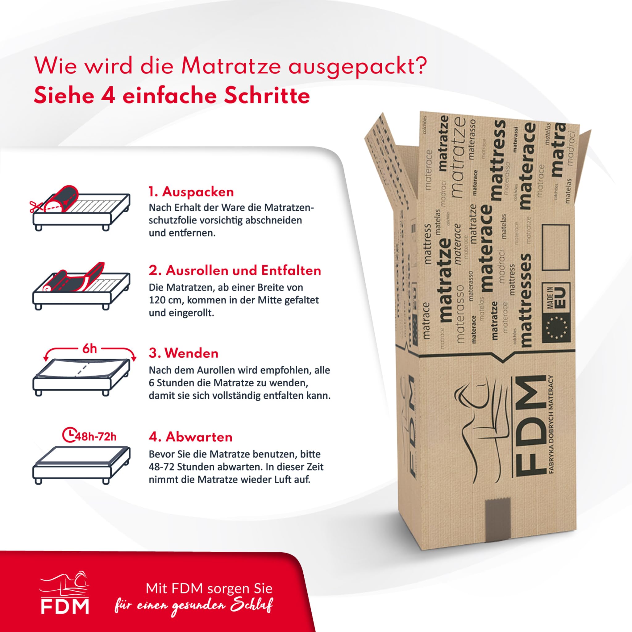 FDM Matratze 160x200 cm Härtegrad H2 H3 Höhe 27 cm Taschenfederkernmatratze Visco-Schaum Polyurethan-Schaum 7 Komfortzonen mit Hypoallergenem Waschbarem Premium-Bezug Oeko-Tex Memory Duo