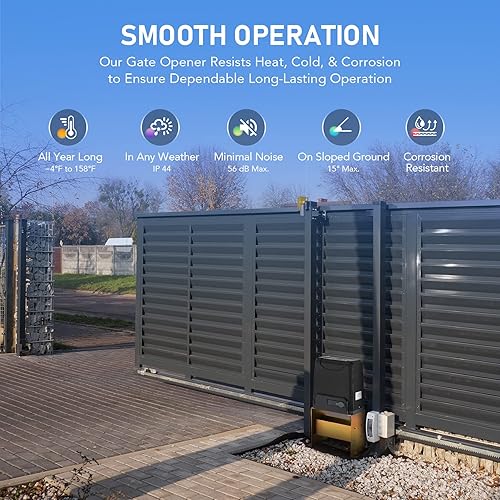 Miniatura 4 de CO-Z Opene0r incluye cadena de rodillos de 30 pies y 2 controles remotos y 2 sensores infrarrojos inalámbricos, abridor automático de puerta de 550