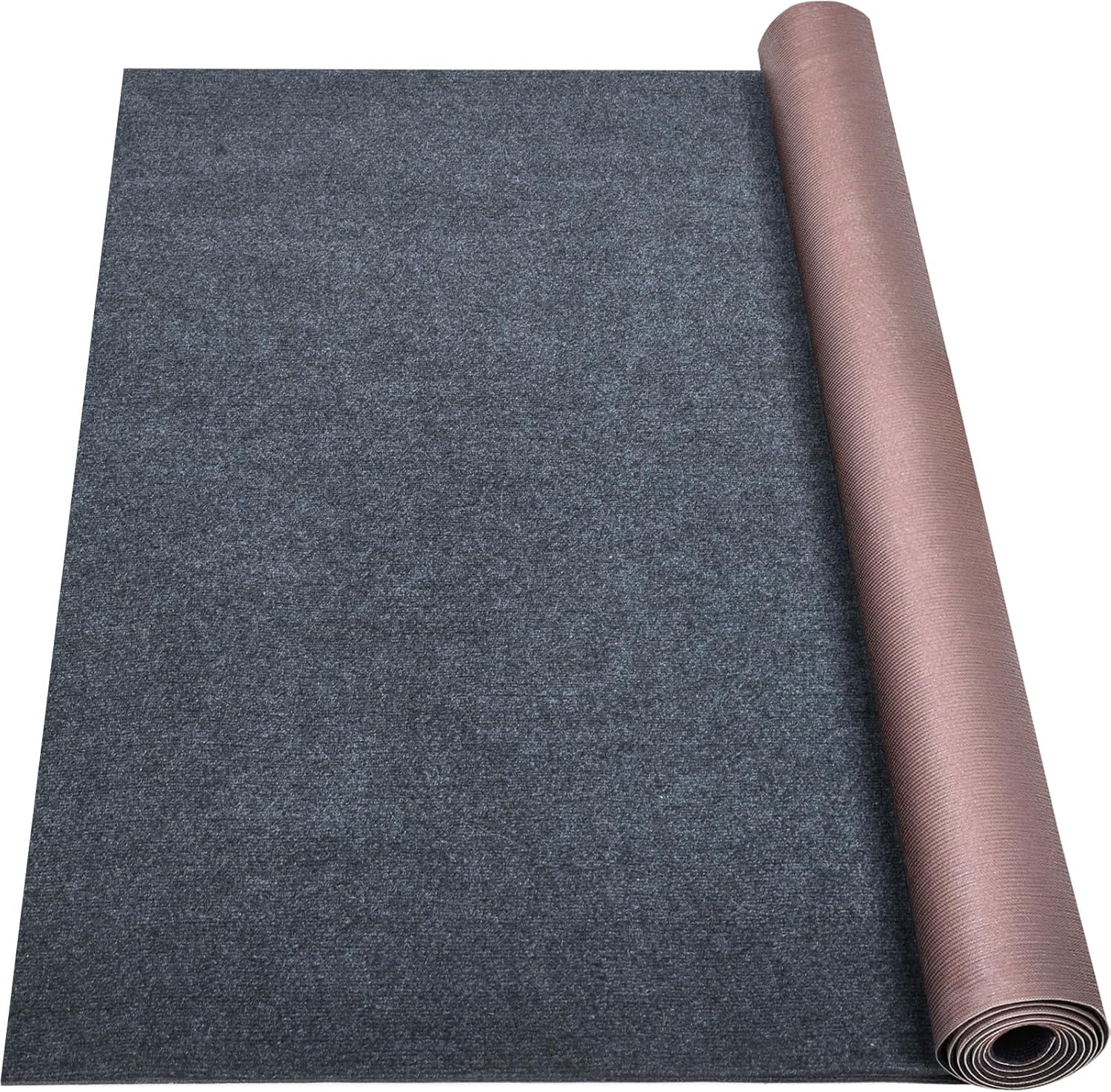 Marine Carpet,5 FT x 20 FT Dark Gray Indoor Outdoor Carpet 0.2" Thick Boat Carpet with Water-Proof TPE Backing, Non-Slide Outdoor Marine Carpet Roll for Home, Patio, Porch, Deck Dark Gray 5 FT x 20 FT