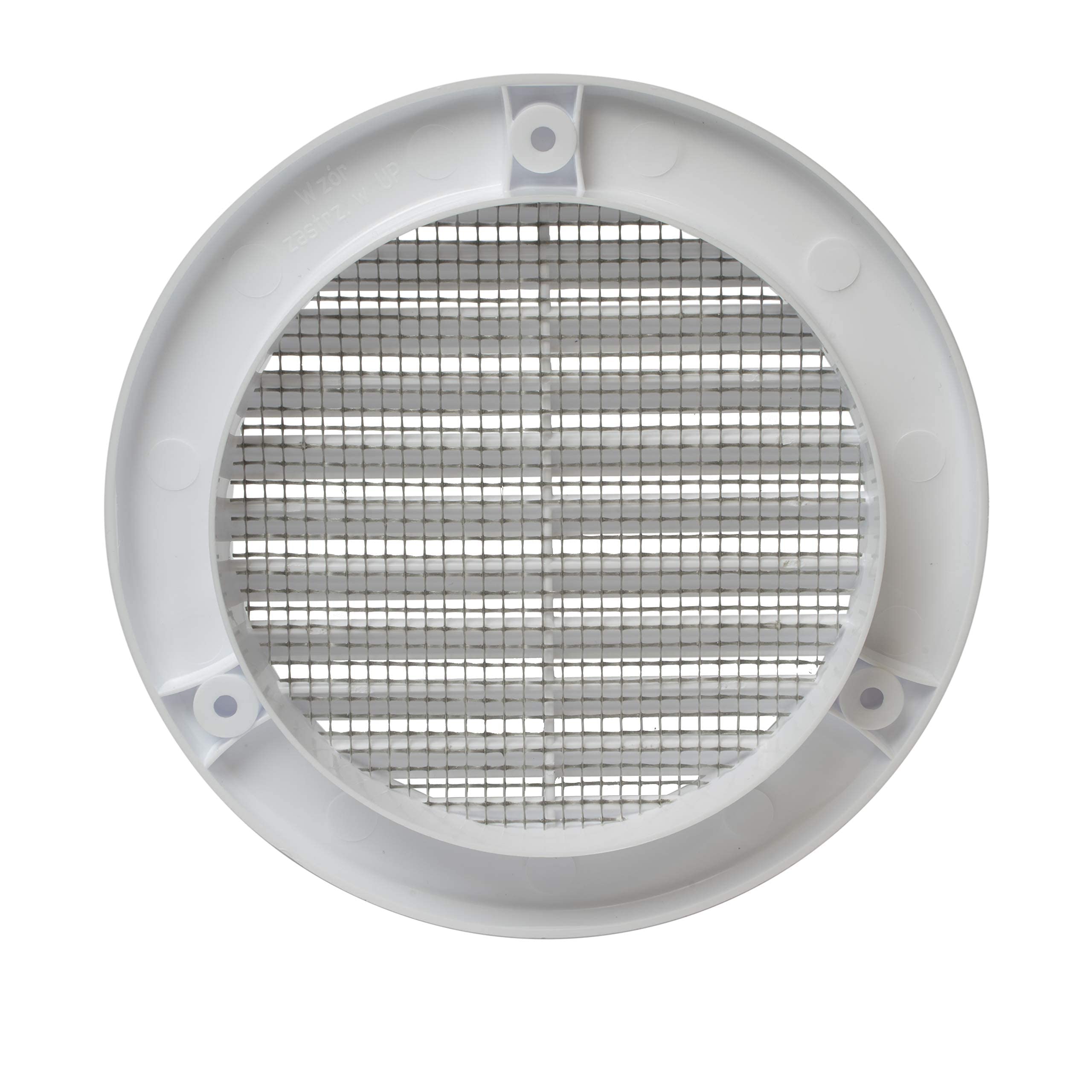 Vent Systems diameter 100 mm / 4'' Inch White Soffit Vent Cover with Flange, Pack of 10, Round Air Vent Louver, Grille Cover - Image 3