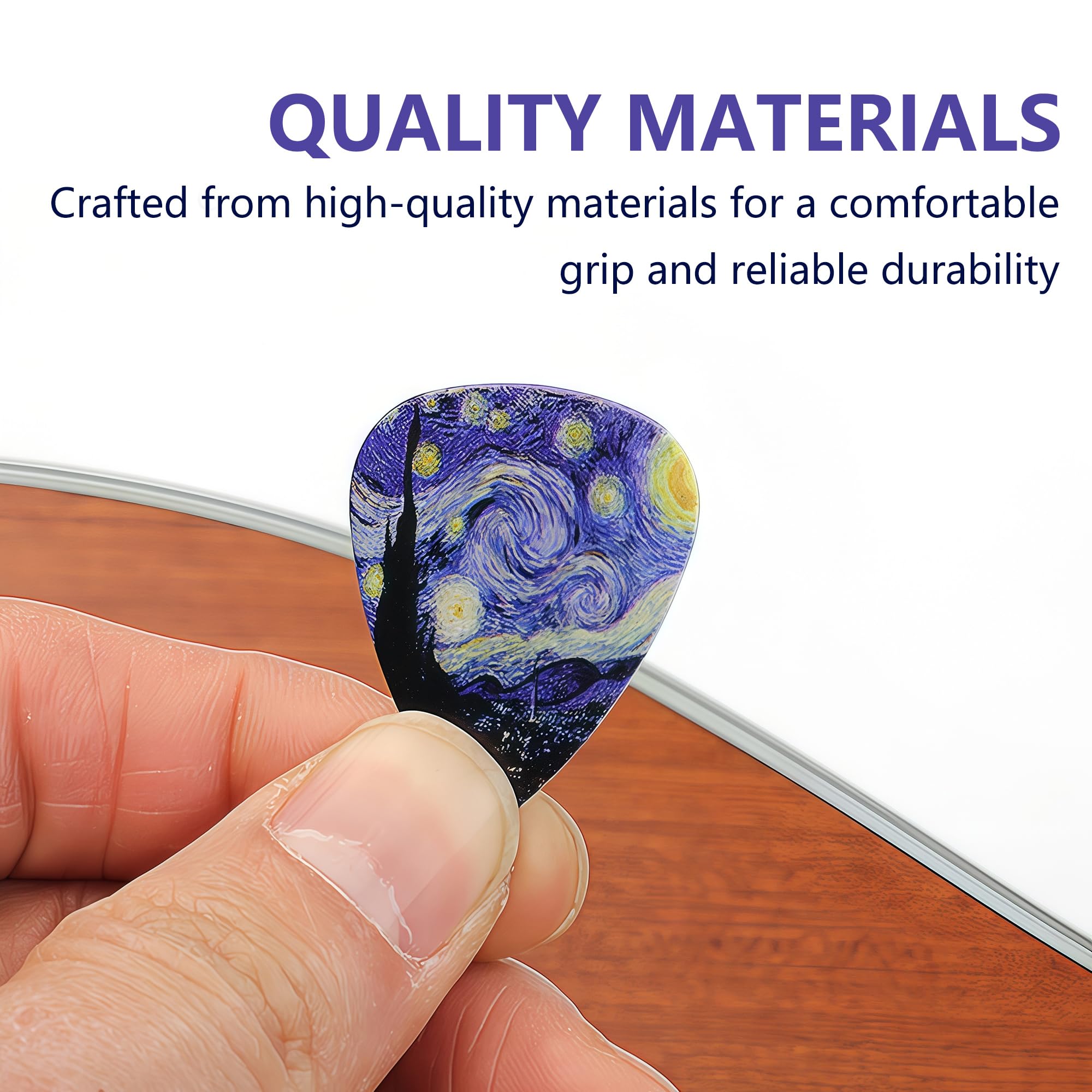 Musiin Unique Starry Sky Guitar Picks Folk Accessories Electric Guitar Plectrums(Three mixed packs), Multi - Image 4