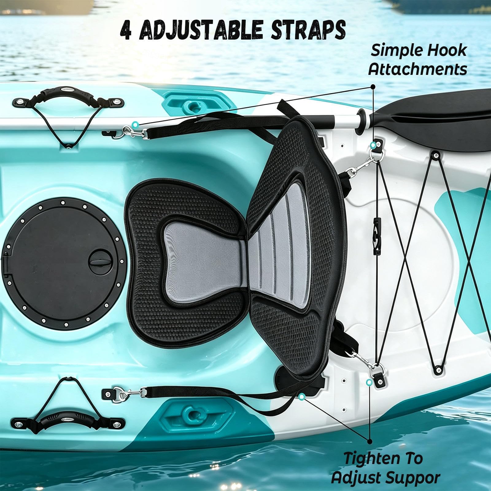 Sedile SUP, Ammortizzazione Morbida Seduta per SUP, Tasca Rimovibile SUP Accessori Comfort per Lunghe Percorrenze