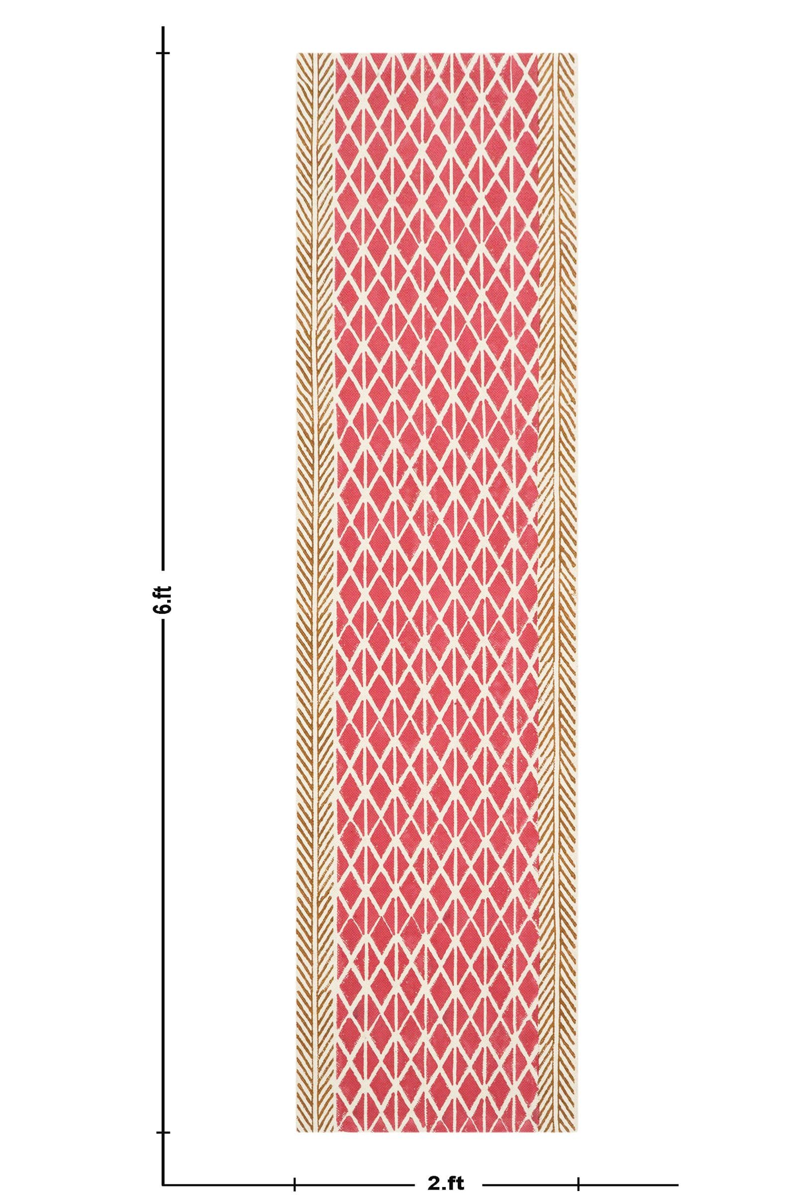 Tappeto per soggiorno, 4 x 8 cm, motivo kilim, a righe, spesso, 0,5 cm, in cotone Dhurrie, lavaggio a mano, tappeto in cotone, per interni ed esterni, per cucina, comodino