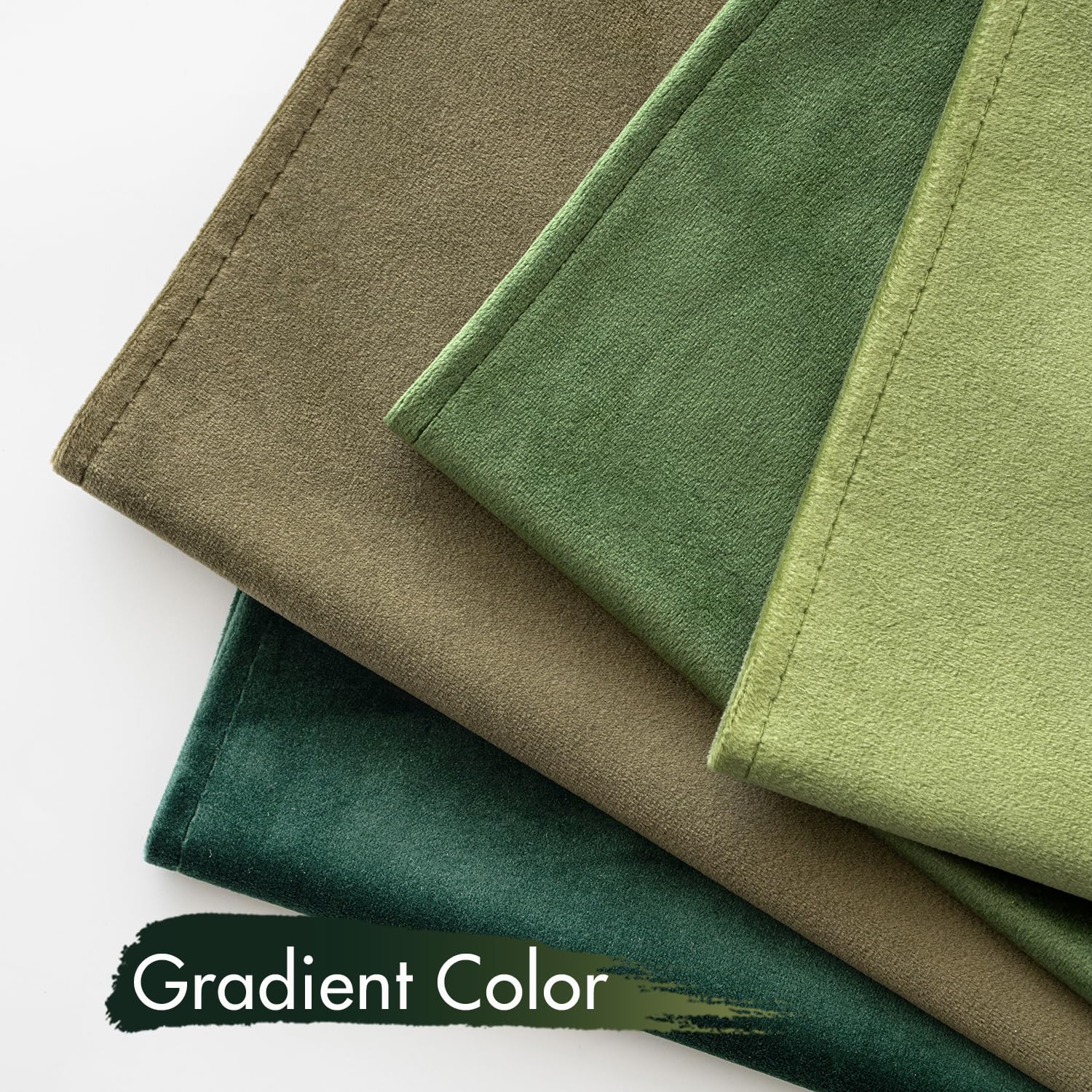 MIULEE Set di 4 Federde Cuscini per Divano in Velluto 40x40cm Decorative Federe Copricuscini per Divano Soggiorno Camera da Letto con Cerniera Invisibile Fodere Cuscino Serie Verde