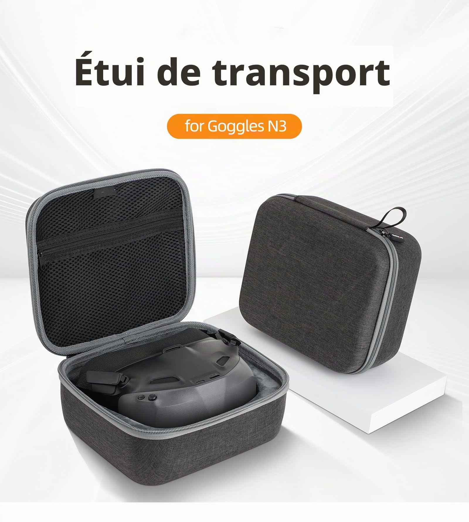 Étui de Transport Rigide pour DJI Goggles N3 Sac de Rangement Protecteur Absorbant Les Chocs Anti-Rayures Housse de Protection pour Accessoires de Drone
