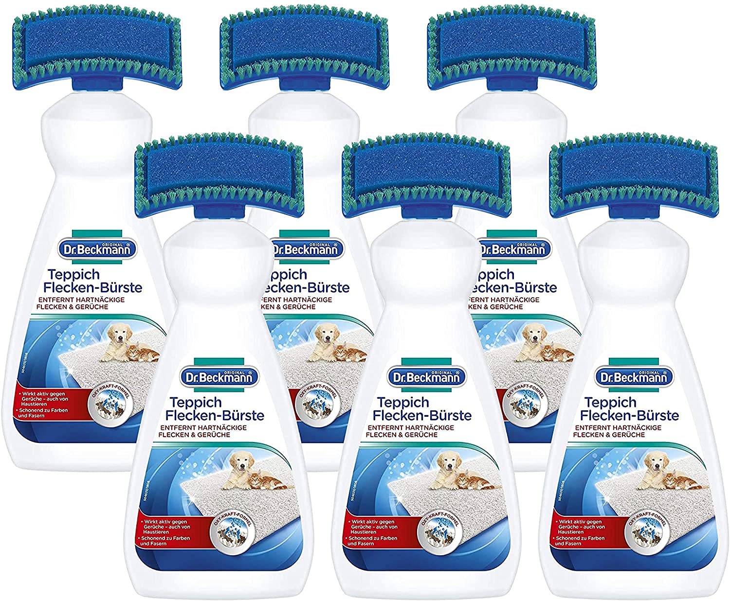 Dr. Beckmann Brosse à Taches de Tapis, Paquet de 6 (6x 650 ml)