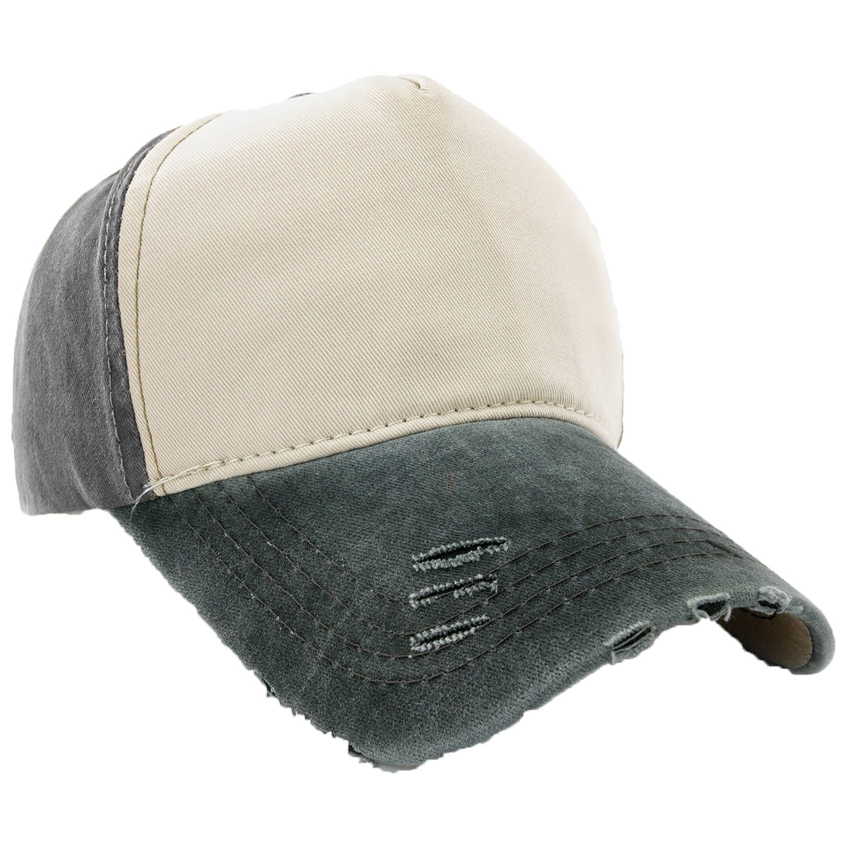 Mfaz Morefaz Ltd Men's Plain Beige Nave Wo Vintage Star Snapback Baseball Ball Cap Outdoor Sports Hats Adjustable (Plain Beige Nave)
