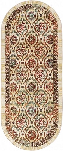 Miniatura 110 de Antep Rugs - Alfombras antideslizantes (antideslizante) 4 x 6 con parte trasera de goma floral geométrica de bajo perfil para interiores