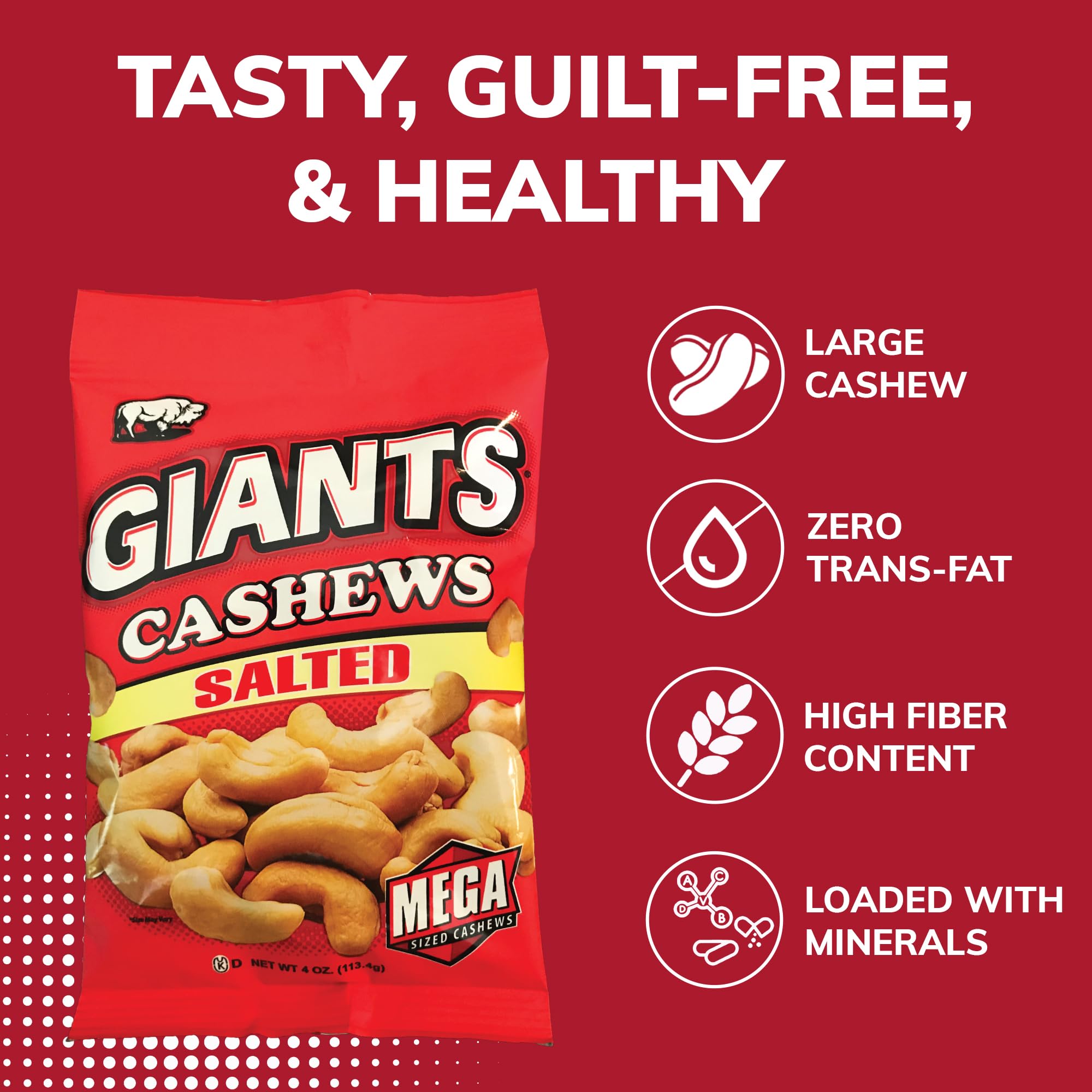 Amazon.com : GIANTS Salted Cashews - Cashews Roasted Lightly