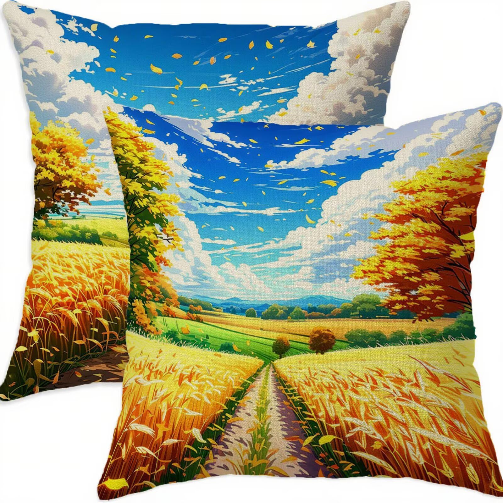 Housse coussin 60x60cm imperméable pour votre canapé de balcon et patio automnal