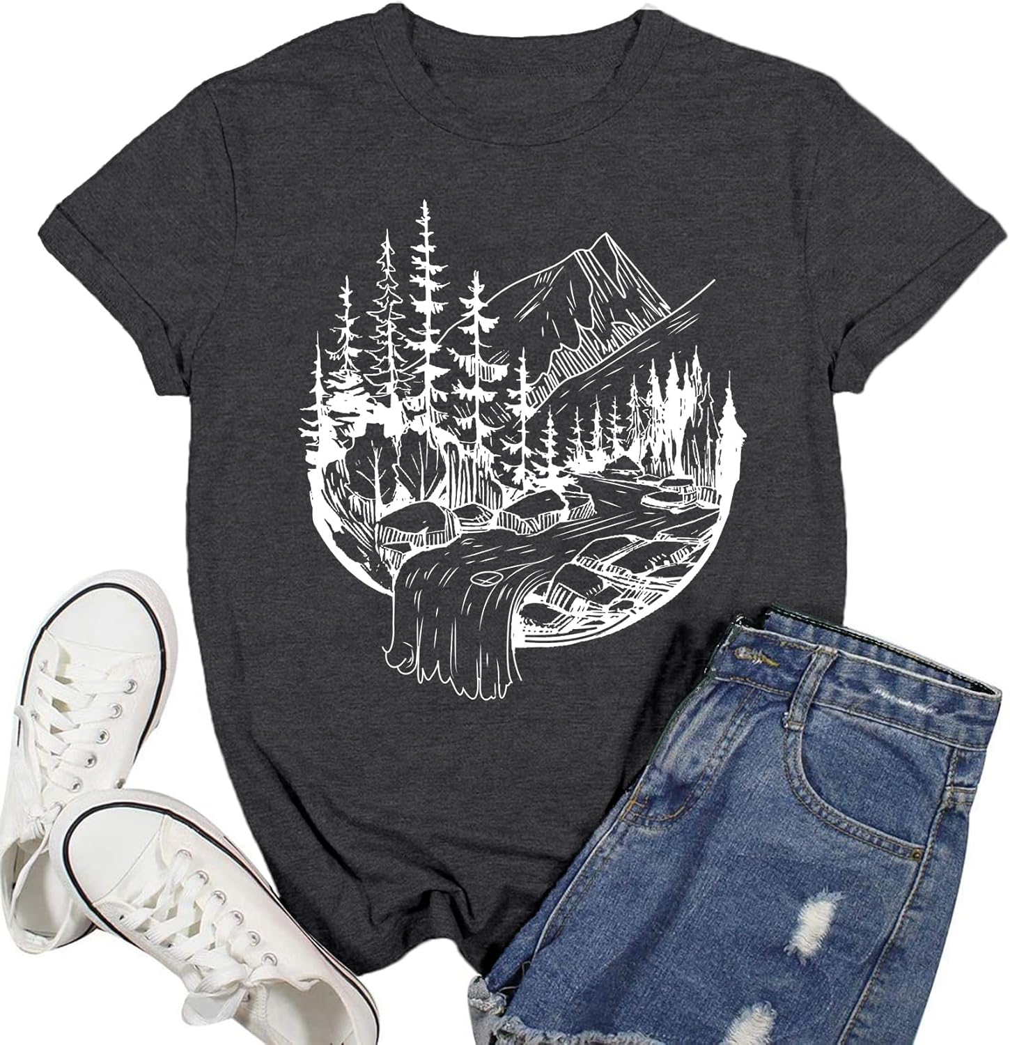 Hiking Shirt for Women Nature Camping Mountain T-Shirt Outdoors Adventure Hiking Lovers Tee Tops Hiking Shirt for Women Nature Camping Mountain T-Shirt Outdoors Adventure Hiking Lovers Tee Tops