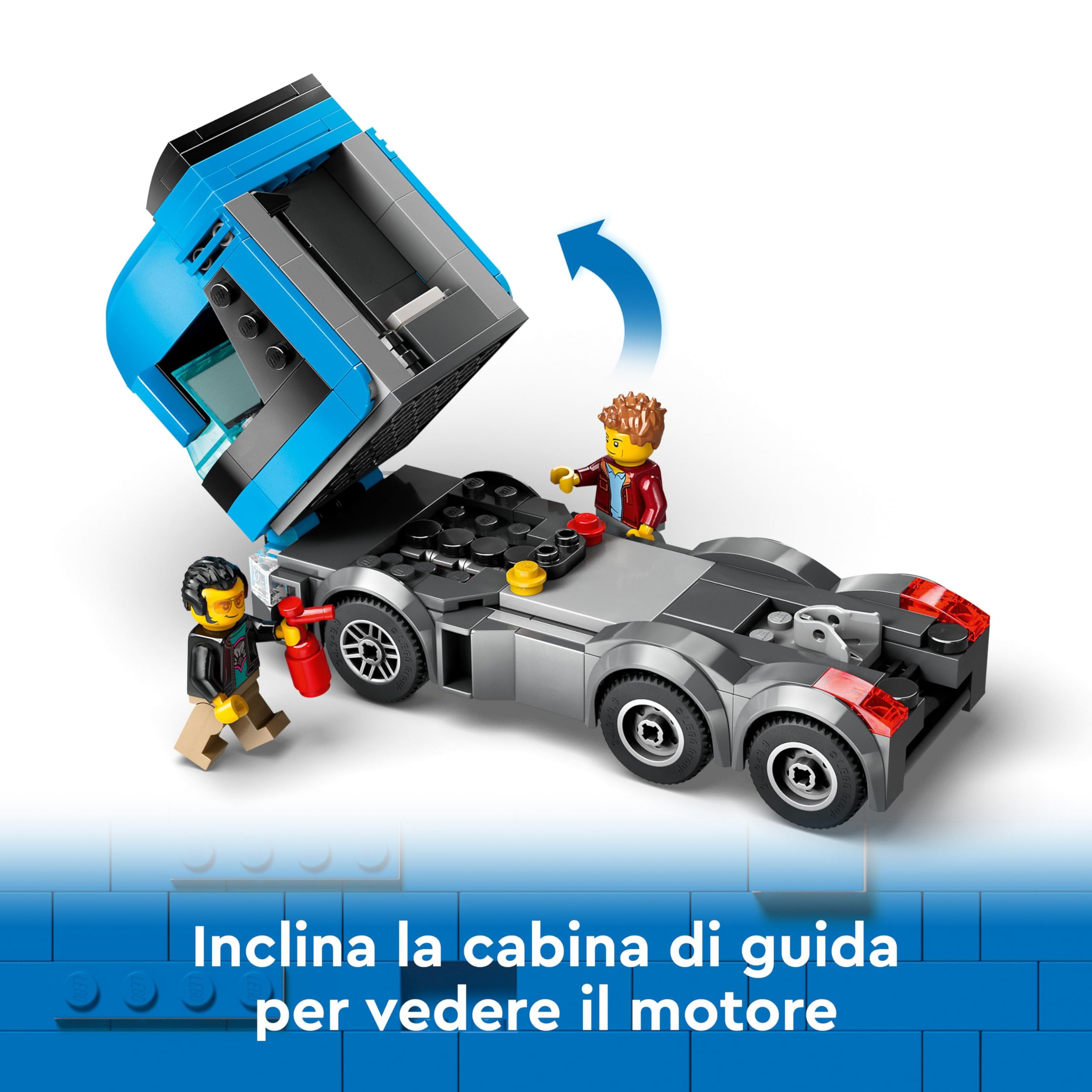 LEGO City Camion Trasportatore con Auto Sportive, Giochi Creativi per Bambini e Bambine da 7 Anni, Autocarro con Rimorchio e 3 Modelli di Macchine, Idee Regalo Divertenti, Veicoli da Collezione 60408