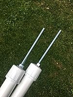 Vista 3 de Seis picos de poste de armadura/estacas y poste amarillo Placer Combo DIY perro agilidad equipo tejido postes