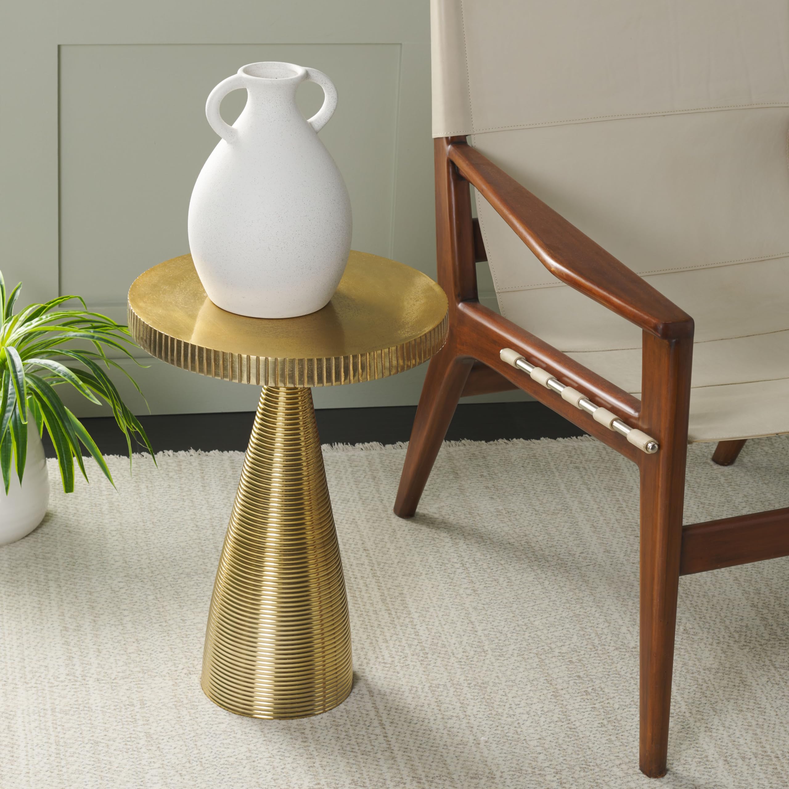 SAFAVIEH Lighting Collection Champeaux Champagne/Gold Round Accent Table