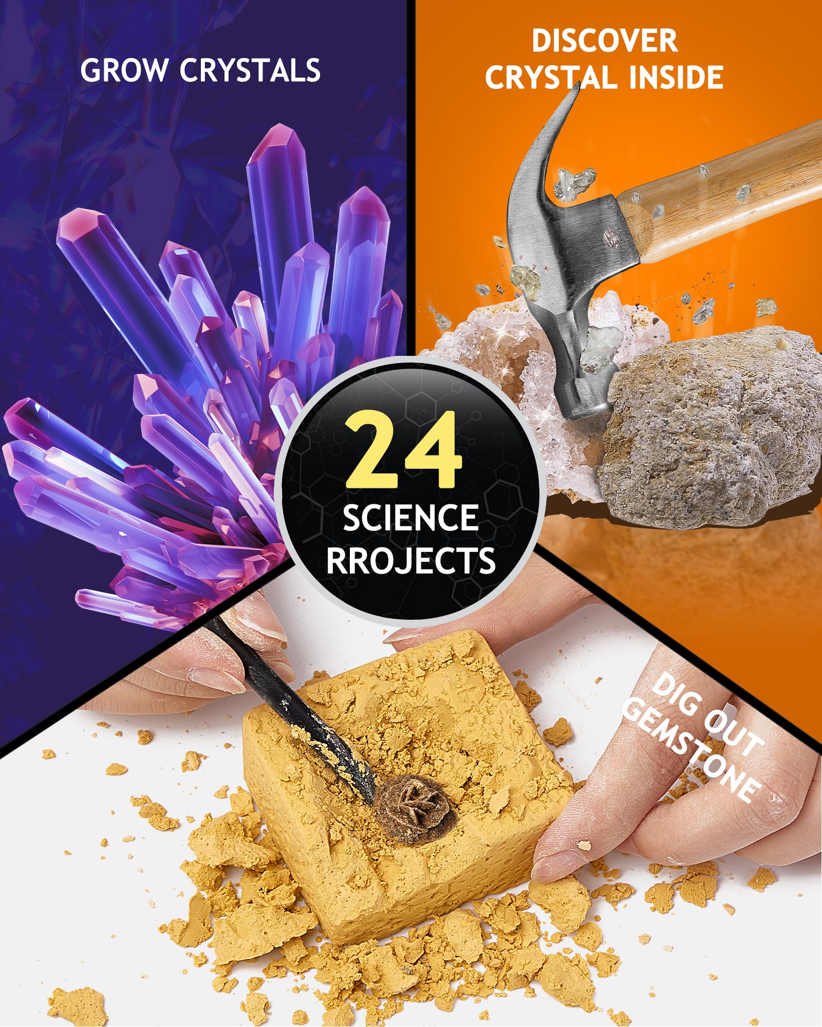 Calendario de Adviento 2024 para niños, calendario de cuenta regresiva de Navidad, kit científico con 24 experimentos geniales, calendario de Adviento de juguete STEM, regalos de Navidad