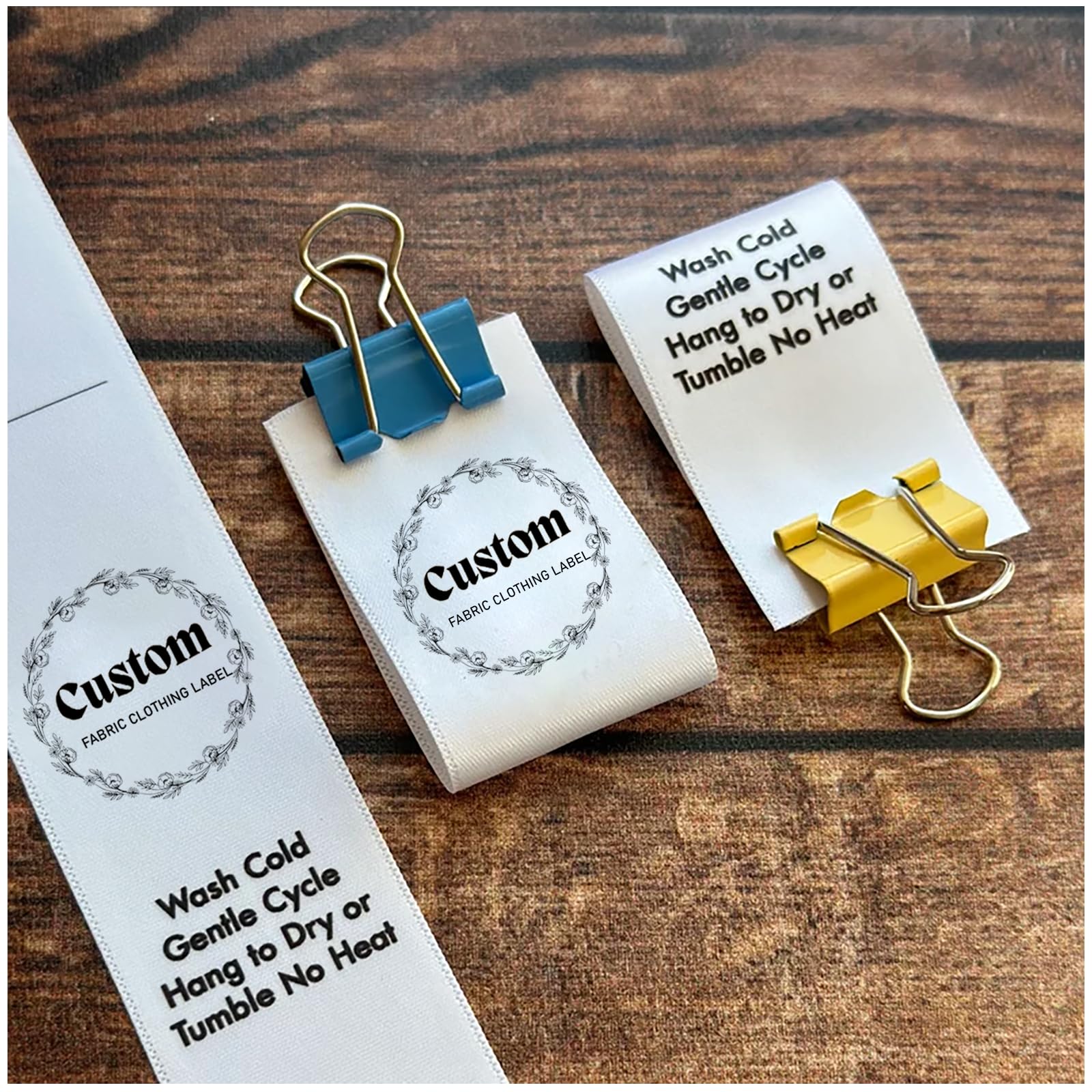 50-200pcs Custom Satin Clothing Sewing Labels,Personalised Wash Care Tags,Customizable Flat Folded Sewing Fabric Labels,Custom Name/Logo Tags for Crafts,Garments, Quilts (3x4cm/1.18x1.57inch)