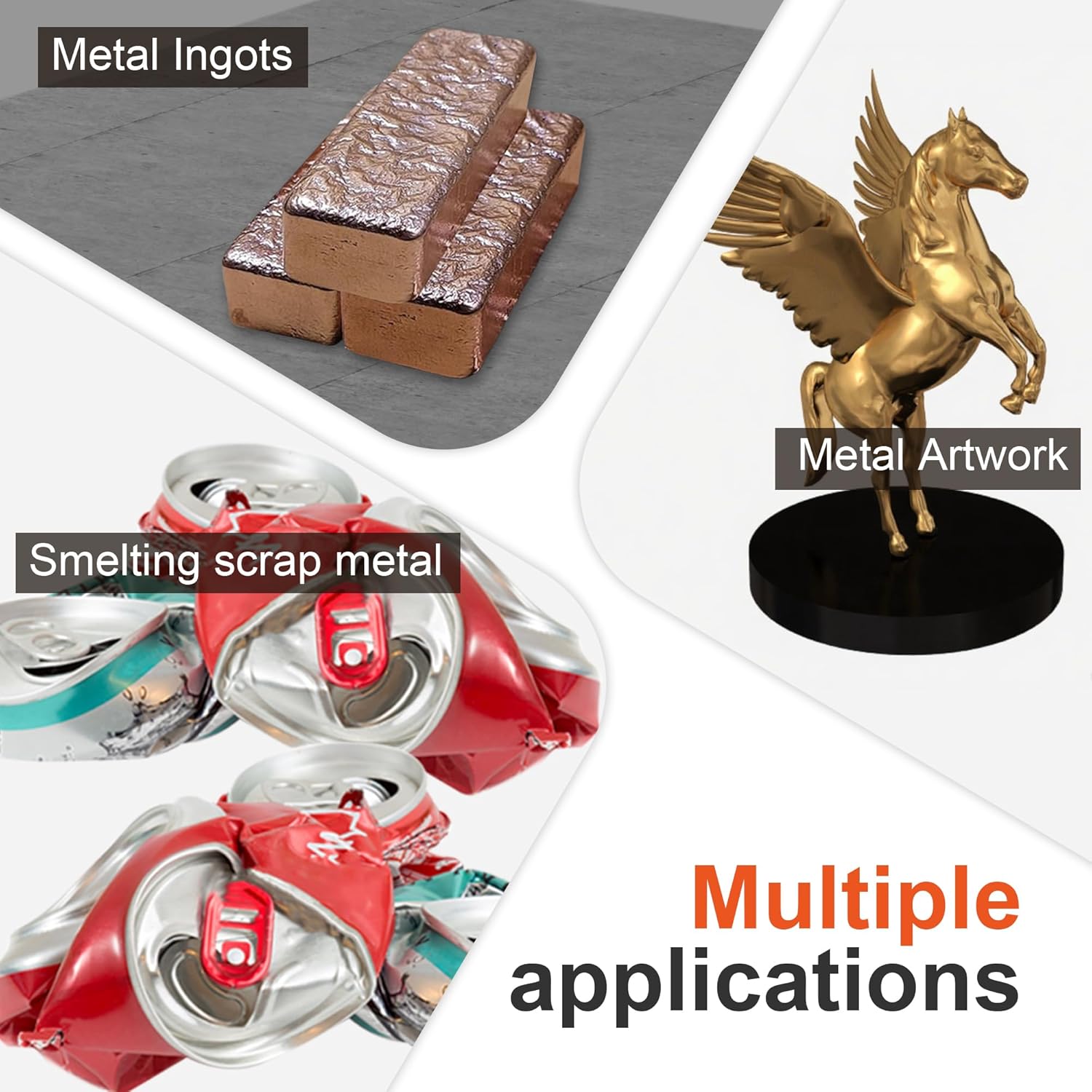 Nelyrho 3KG Propane Smelting Furnace Kit for Beginners – Easy-to-Use Portable Metal Smelter with Crucible, Tongs & Fire Brick – Ideal for DIY Gold, Silver, Copper, Aluminum Casting