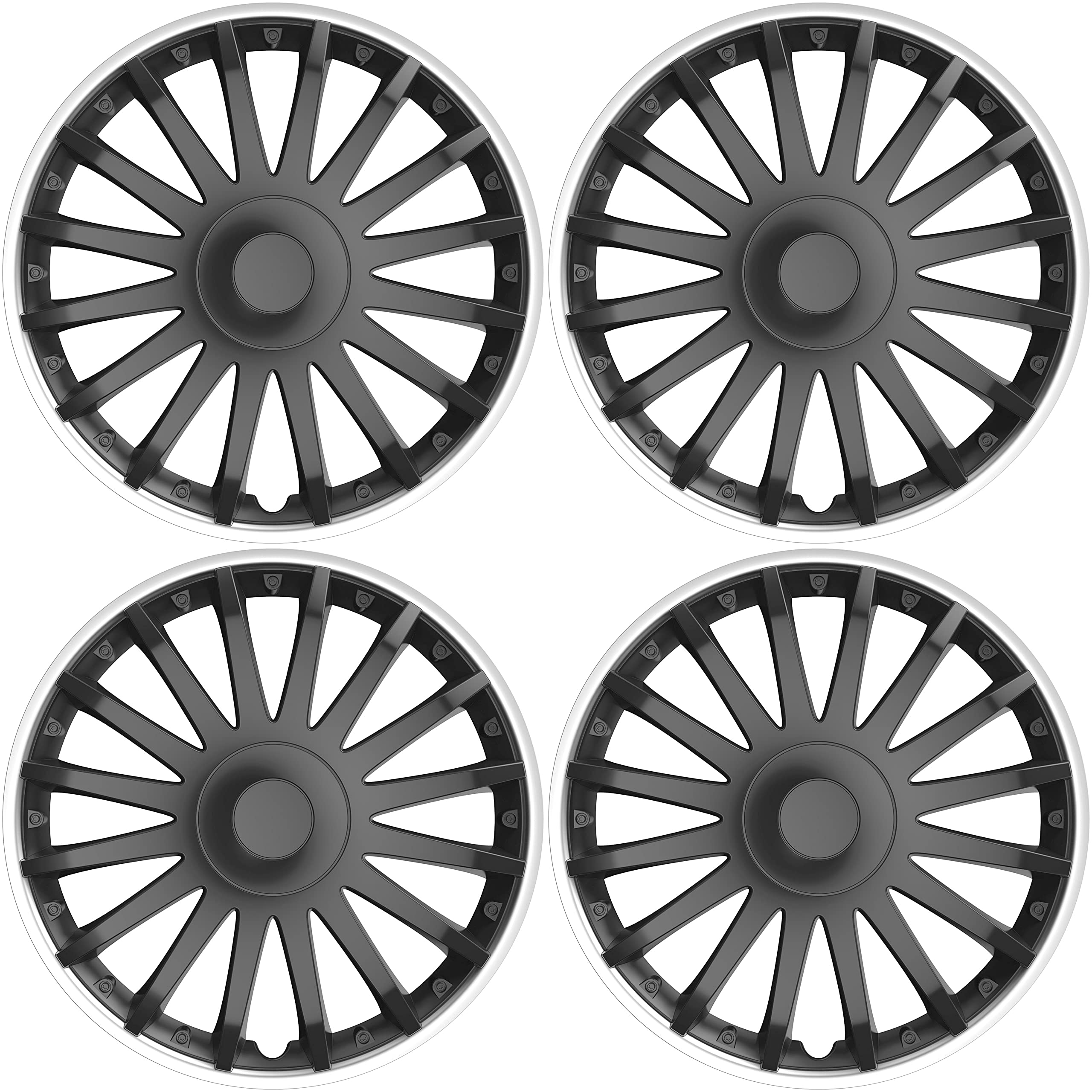 Versaco Car Wheel Trims LUXURY14 - Silver 14 Inch 15-Spoke - Boxed Set of 4 Hubcaps - Includes Fittings/Instructions — view 16