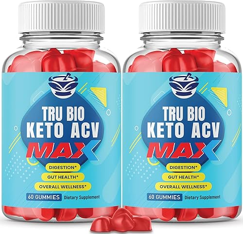 IDEAL PERFORMANCE Paquete de 2 gomitas Tru Bio Keto Max Strength – Fórmula oficial, veganas, sin OMG – Gomitas Trubio Keto Trubio ACV (120 gomitas)