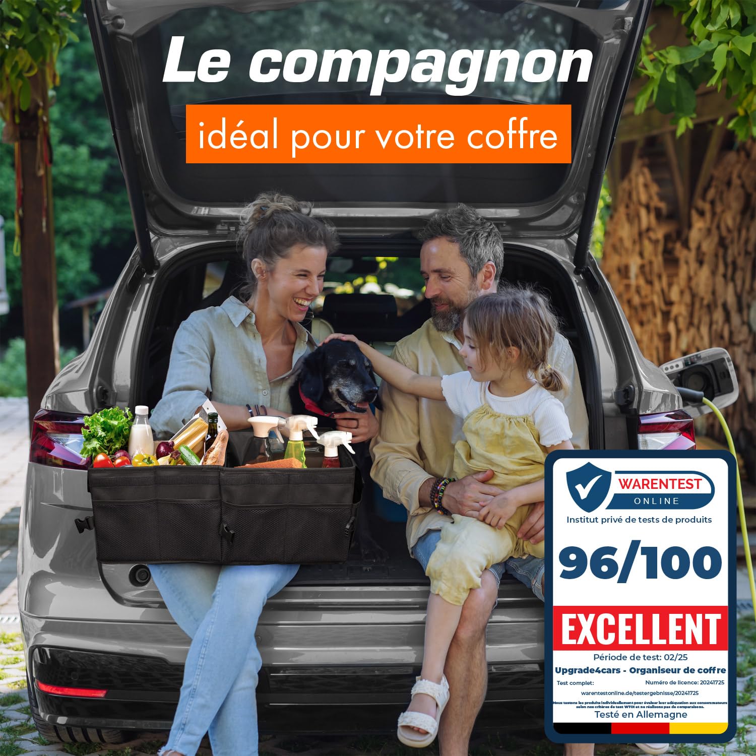 upgrade4cars Organisateur de Coffre de Voiture Pliable | Sac de Coffre pour Auto Universelle | Boîte de Rangement de courses Durable Scratch | Accessoire Flexible Gadget Utile