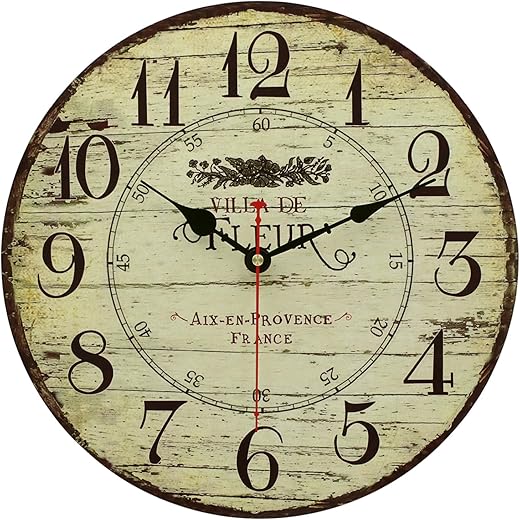 14 Retro French Country Wooden Clock