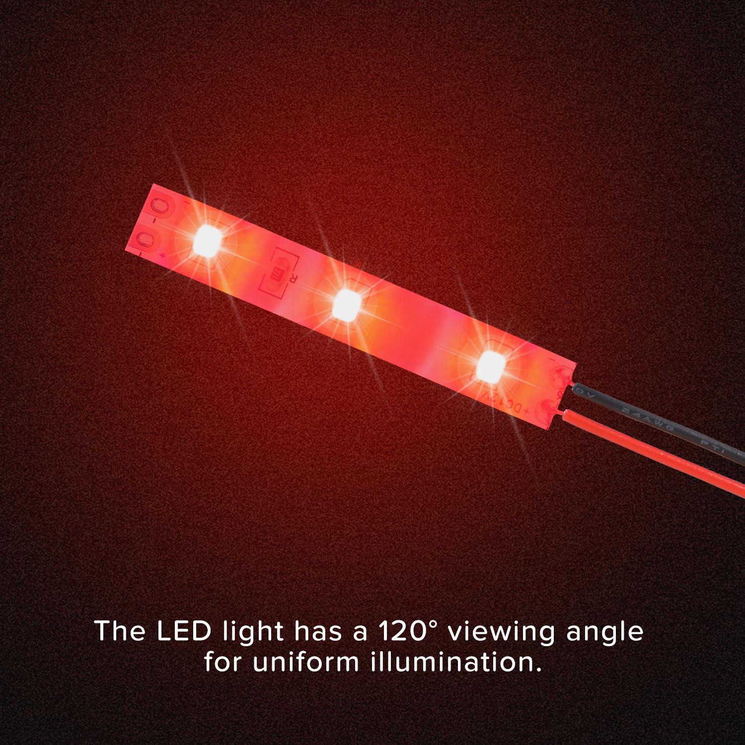 Lyeteung 12 PCS 50mm 12V - 18V Pre Wired Strip, 2835 SMD LED Model Railway LED Lighting, Red, 50mm - 10pcs - Image 4