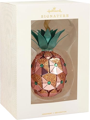 Miniatura 3 de Hallmark Signature Premium Adorno de Navidad, piña, metal y piedras preciosas (0001HDL2146)