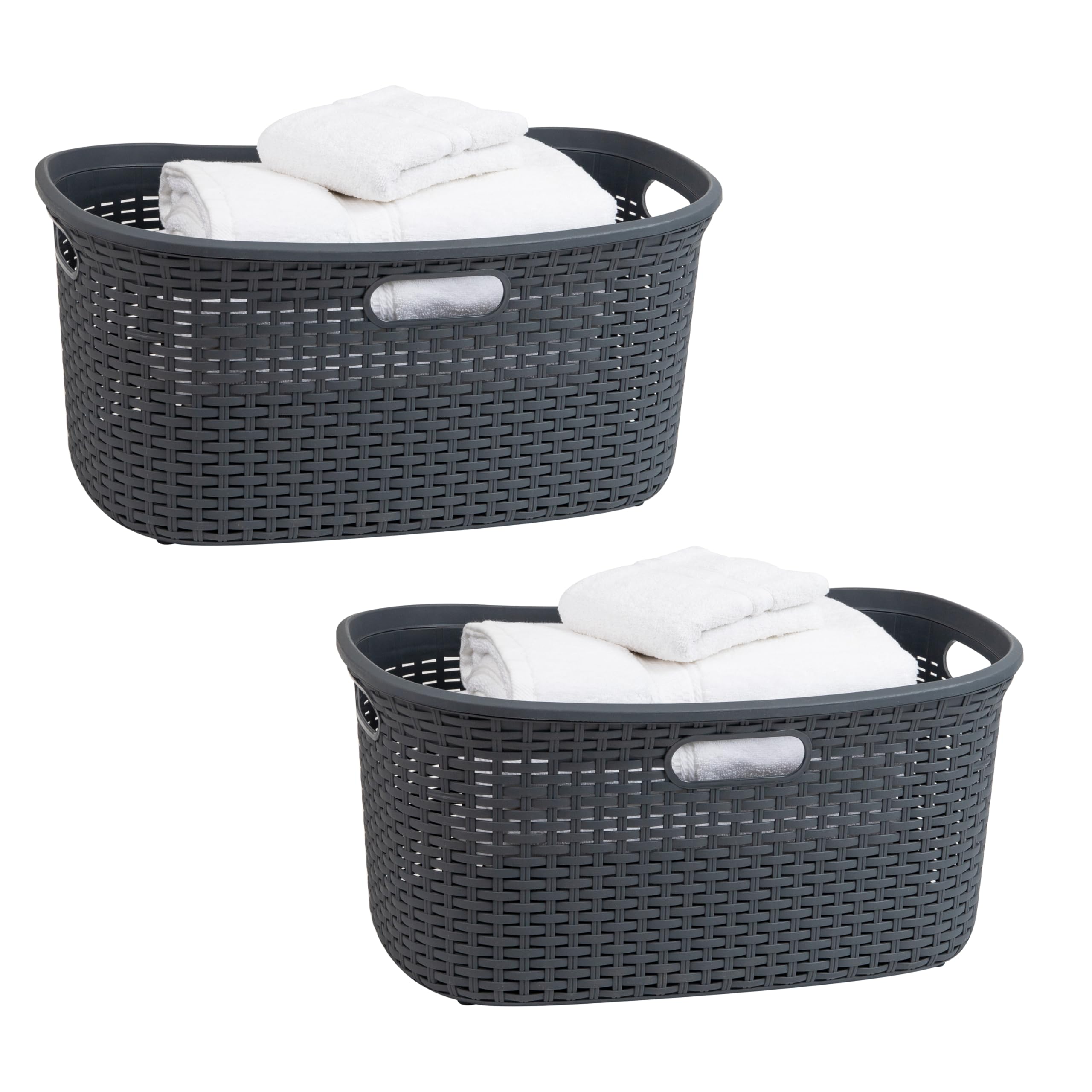 Amazon.com: Mind Reader 40L Laundry Basket, Clothes Hamper, Wicker