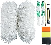 2 Pack Heavy Duty Soccer Replacement Goal Nets - Full Size Polyethylene Football Nets for 5v5 7v7 11v11 Matches, Posts Not Included