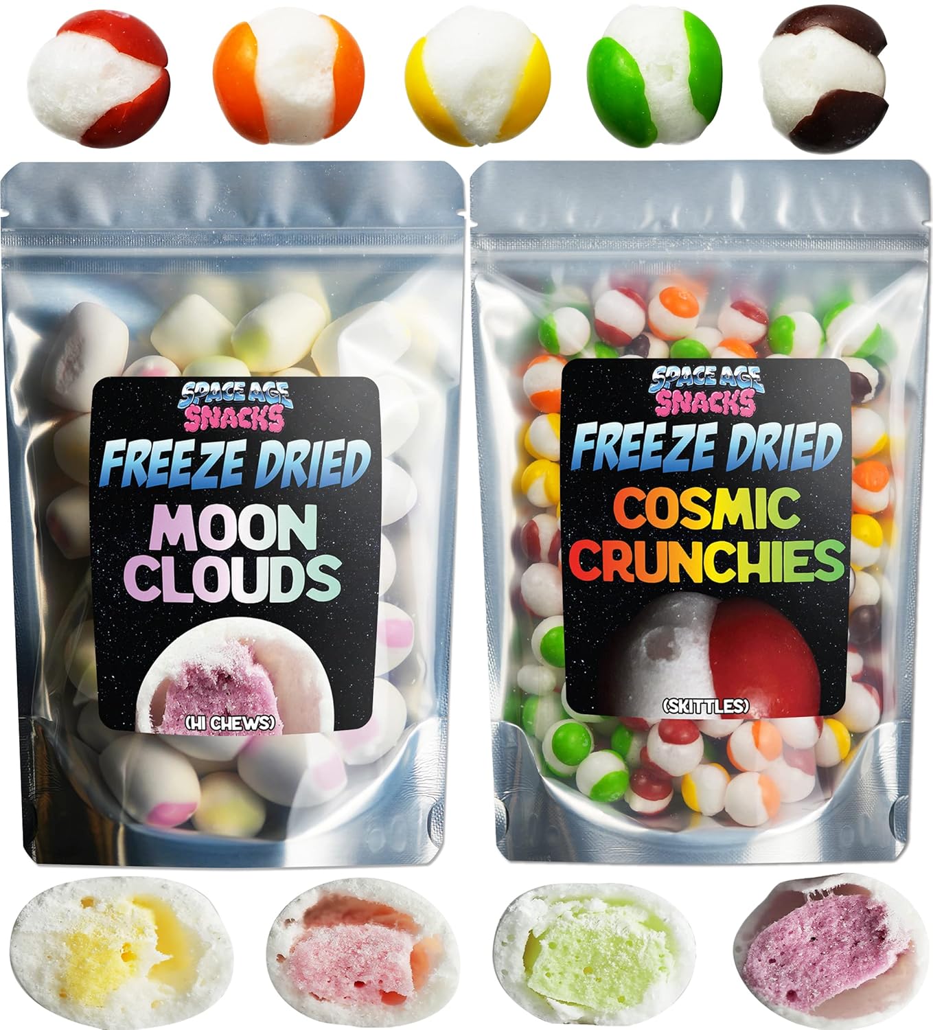 Freeze Dried Candy Bundle 4 Ounces Each of Cosmic