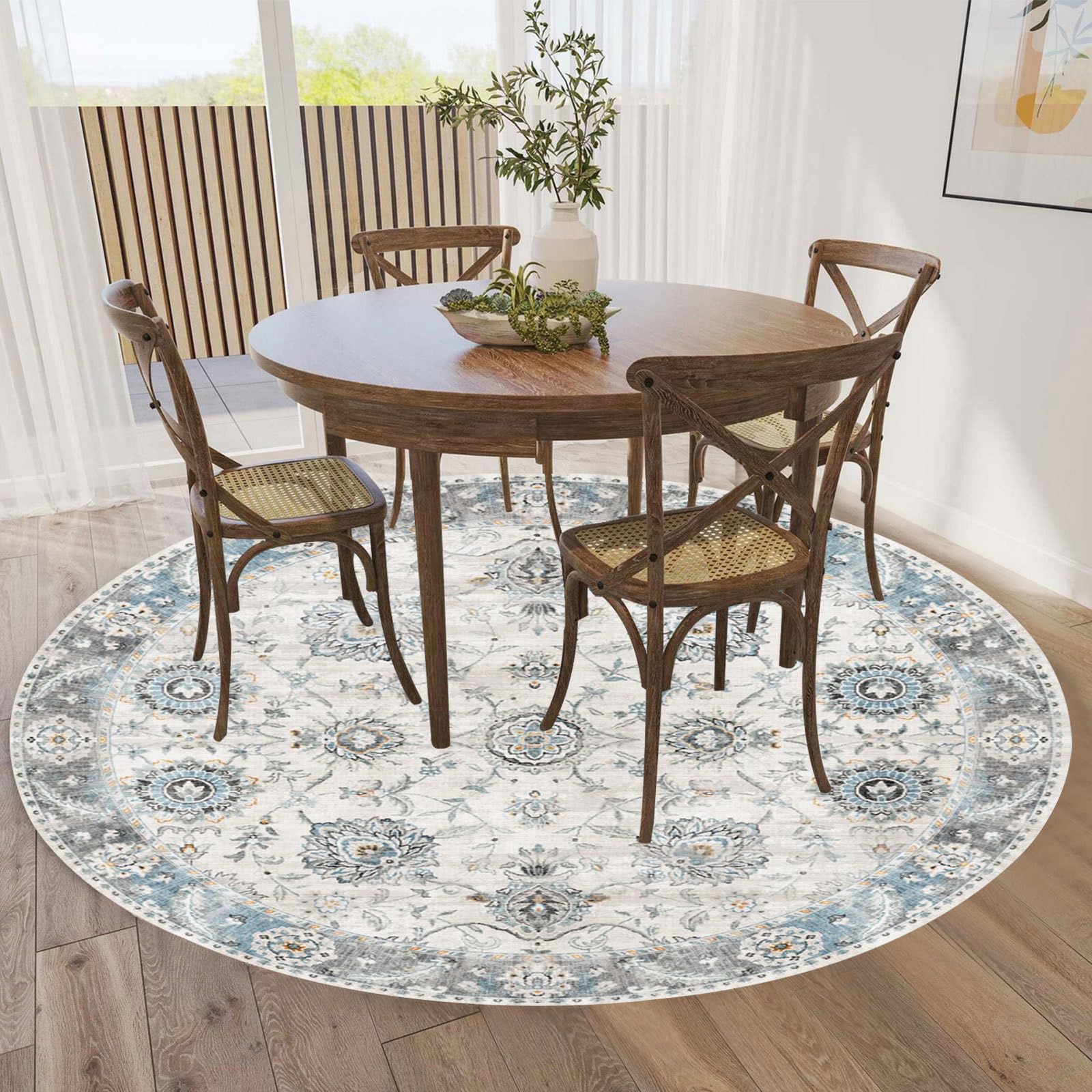 Tapis de table à manger rond anti-bruit et grand format pour bureau