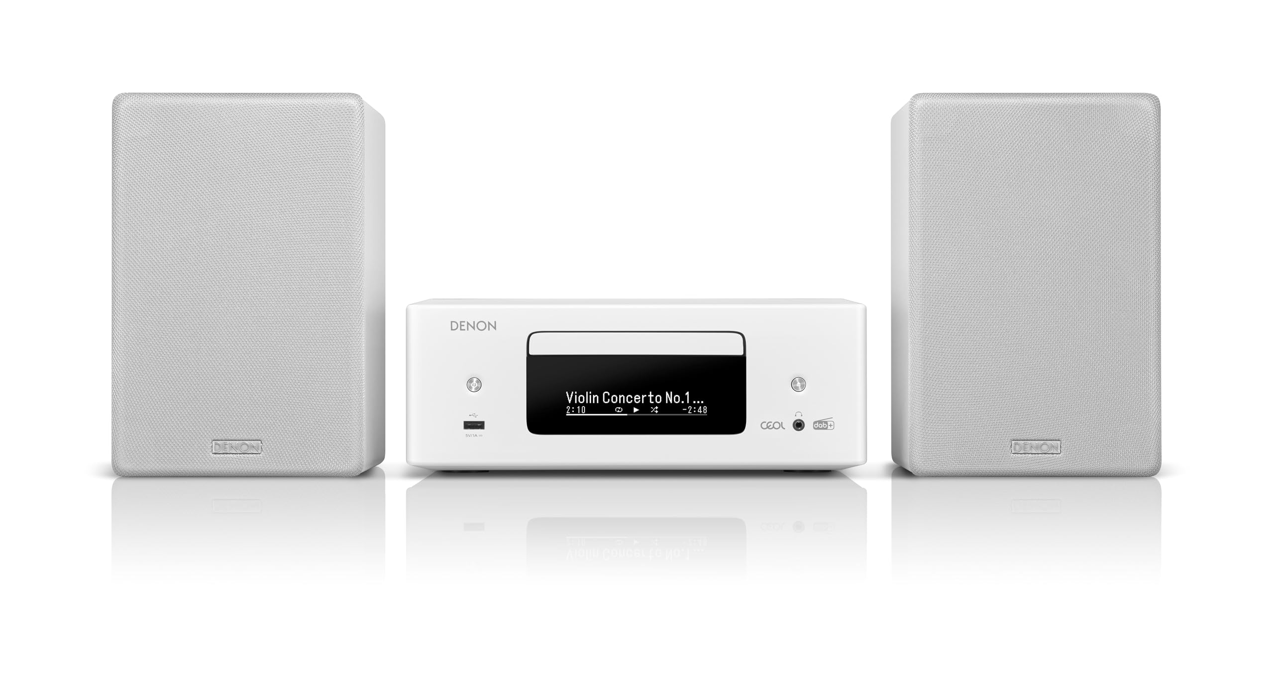 Denon CEOL N12DAB All-in-One system z odtwarzaczem CD, radiem DAB/FM, HDMI ARC i wbudowanym HEOS®, biały