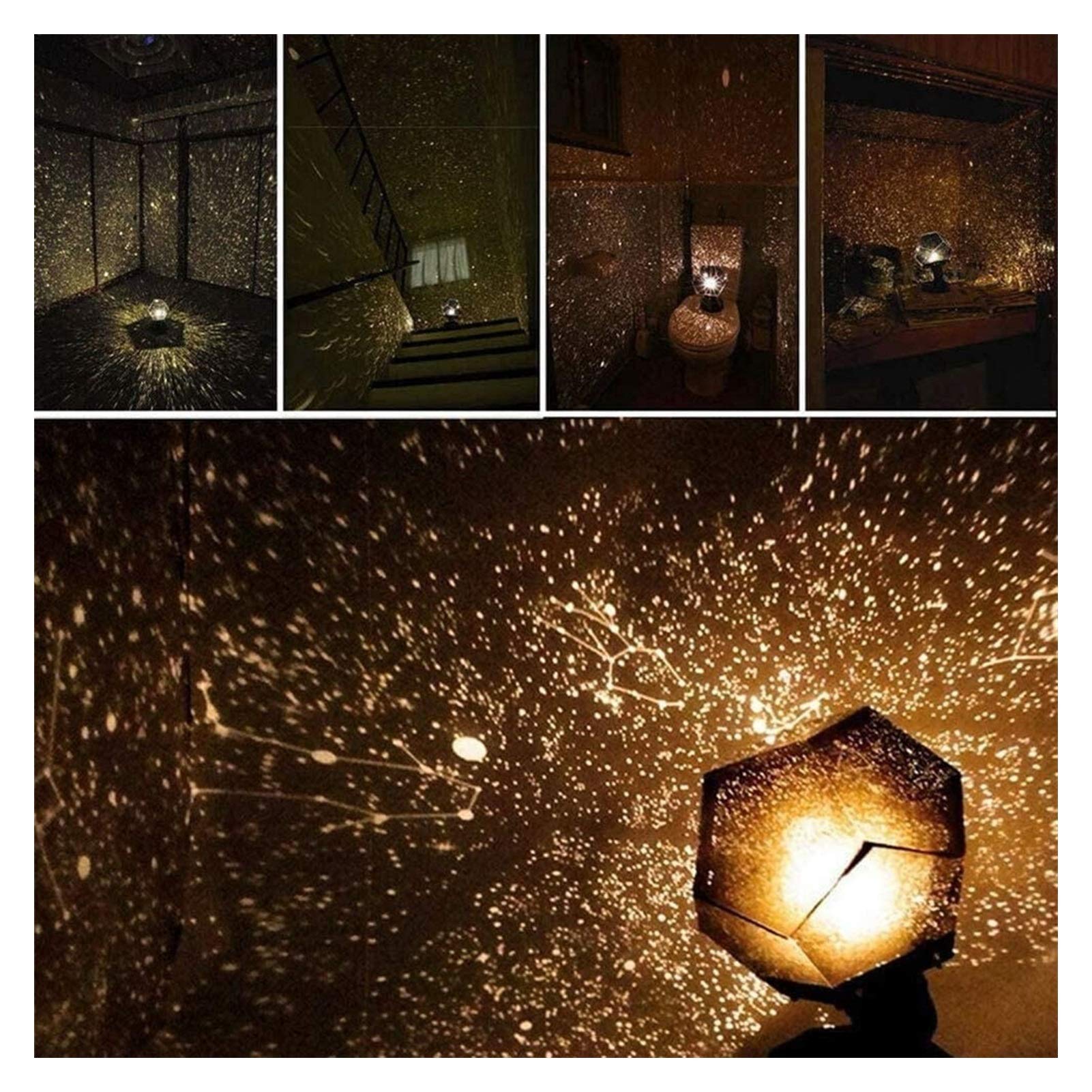 3 Color Night Light for Kids Rotating Star Night Lights for Boy Girl Moon Sky Projection Lamp Bedroom — view 3