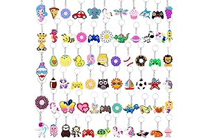 65PCS Cartoon Keychains Party Favors for Kids