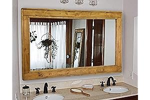 Herringbone Over Sink Wall Vanity Mirror