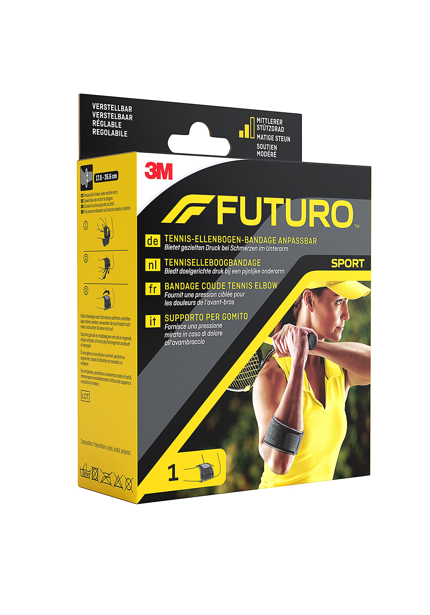 Futuro FUT45975 Sport - Brazalete para codo de tenista (reversible, talla única)
