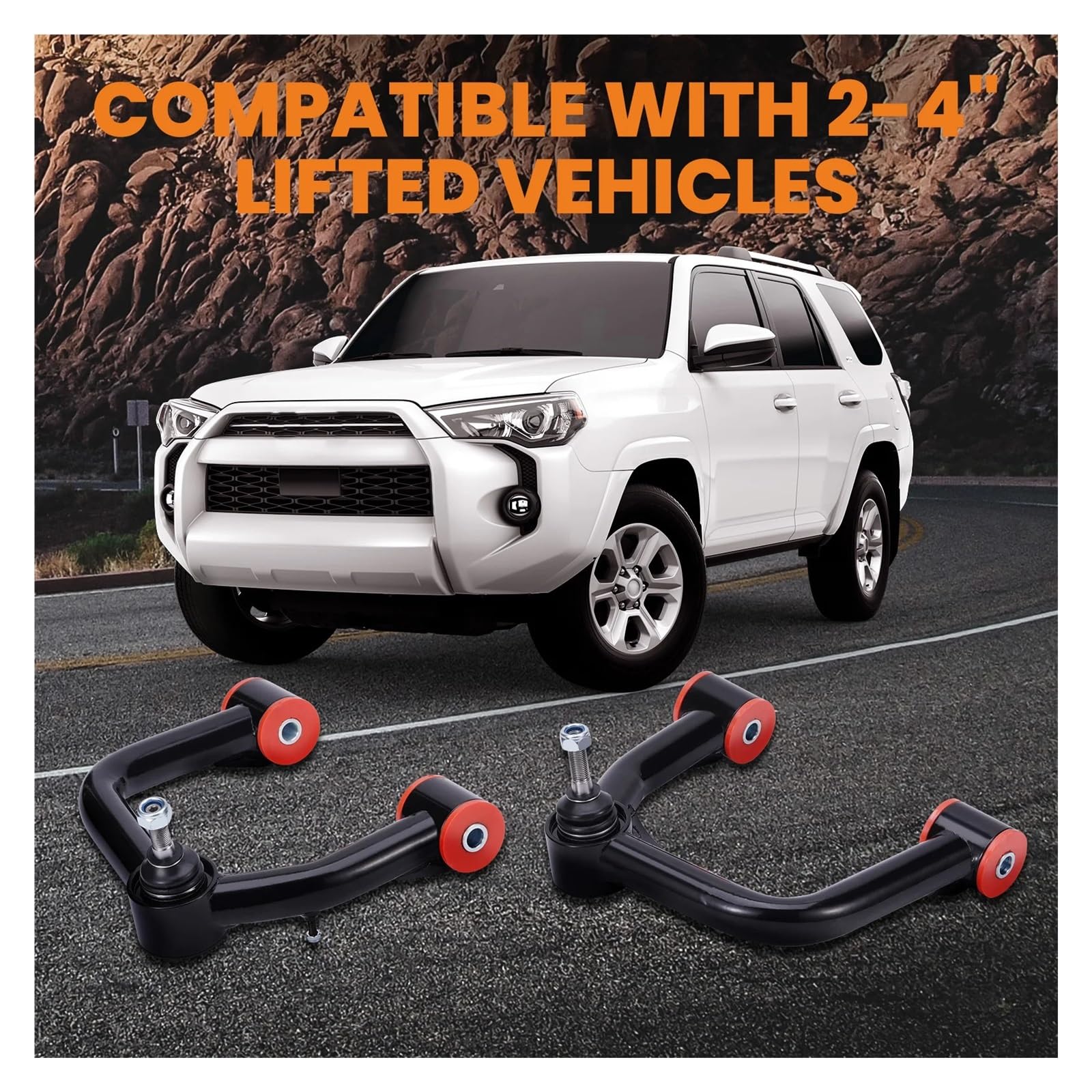Wahacz samochodowy 2x Przednie górne wahacze 2-4" Lift FJ Cruiser 2007-2014 i 4Runner Wahacze ze sworzniami kulowymi Narzędzie pomocnicze do wahaczy 2003-2022
