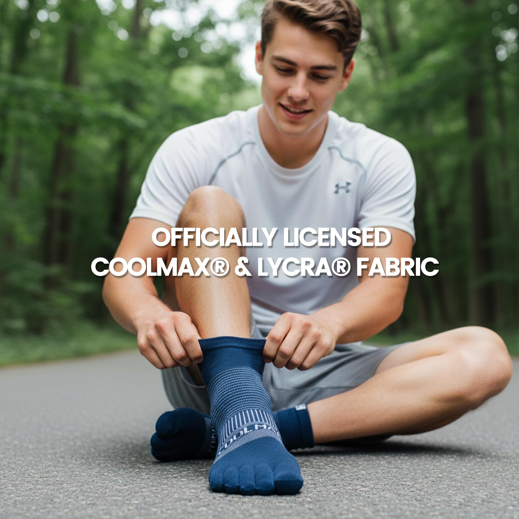 Coolmax - Calcetines de compresión acolchados para correr, 3 pares para hombre 4-13, mujer 5-14