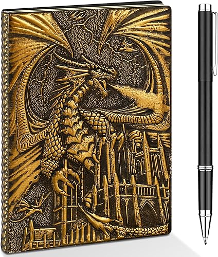 Miniatura 1 de Cuaderno de escritura 3D Dragon DND, libro de cuero de fantasía D&D, para regalos de mazmorras y dragones, accesorios para amantes del RPG, 200