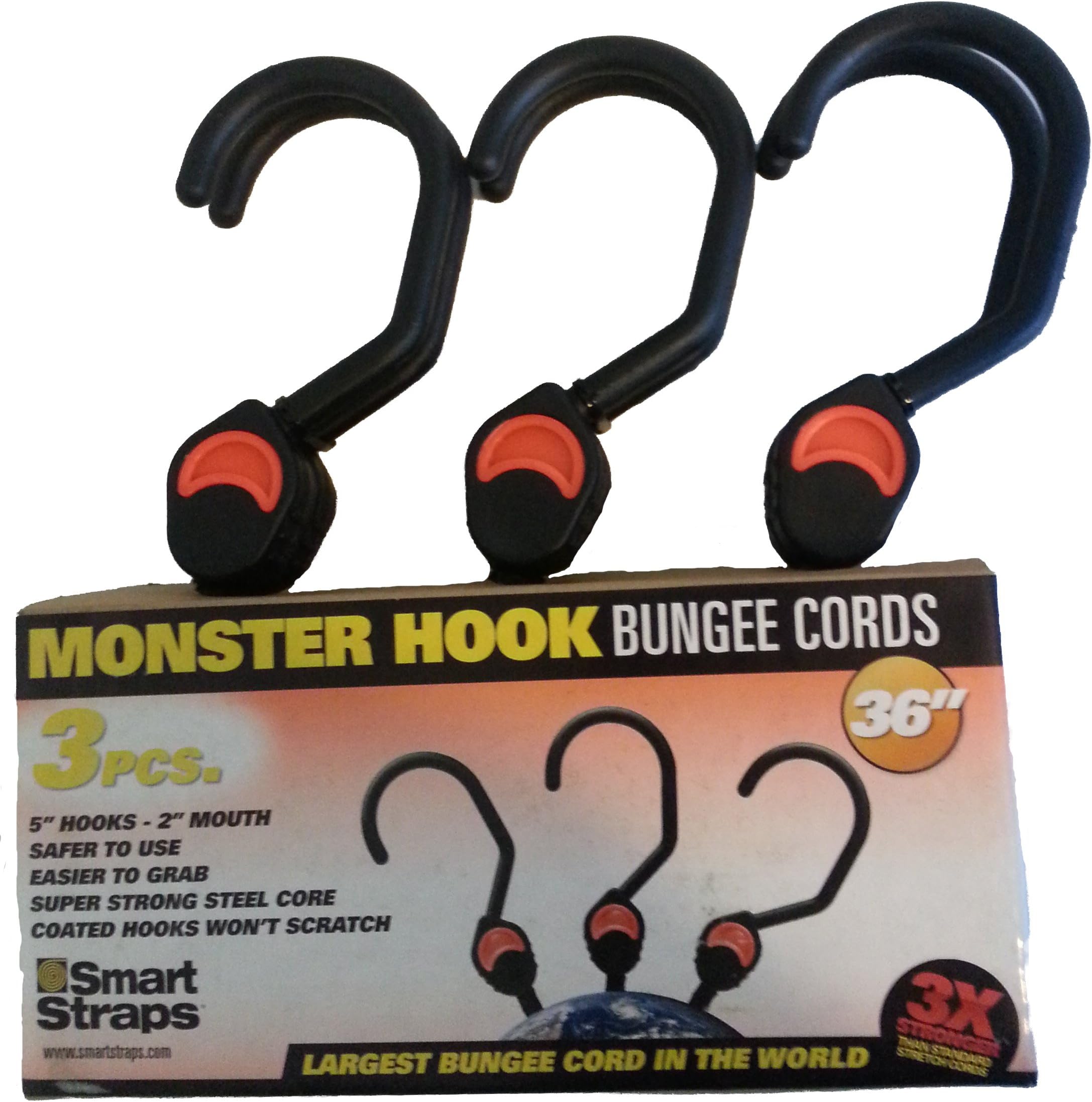 Monster Hook Bungee Cords 36 Inches 3 Pack