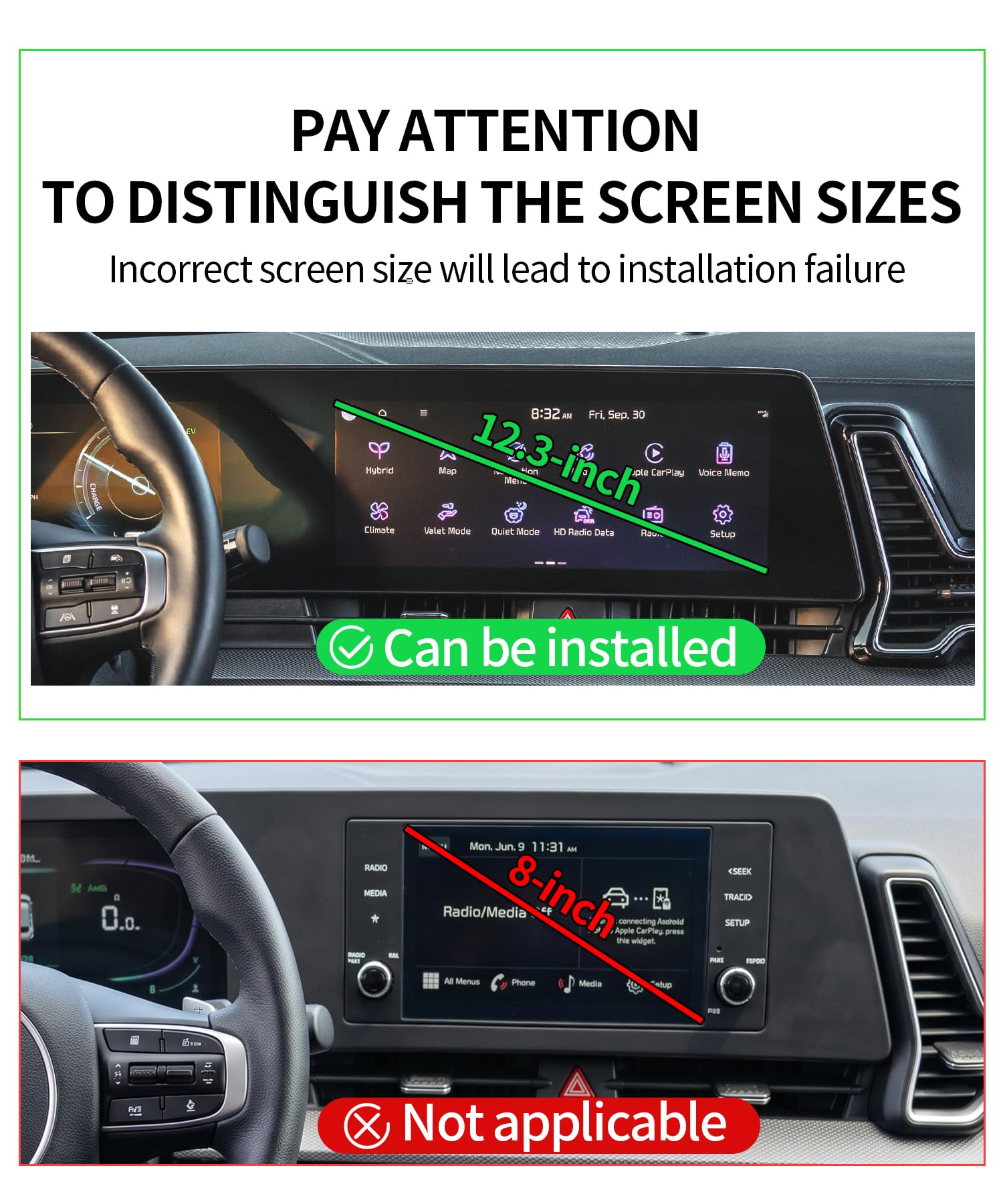 Qi2.2 Max 25W Fast Wireless Car Charger Phone Holder per 2023 2024 2025 2026 Kia Sportage Schermo da 12,3 pollici, supporto magnetico per telefono compatibile con MagSafe