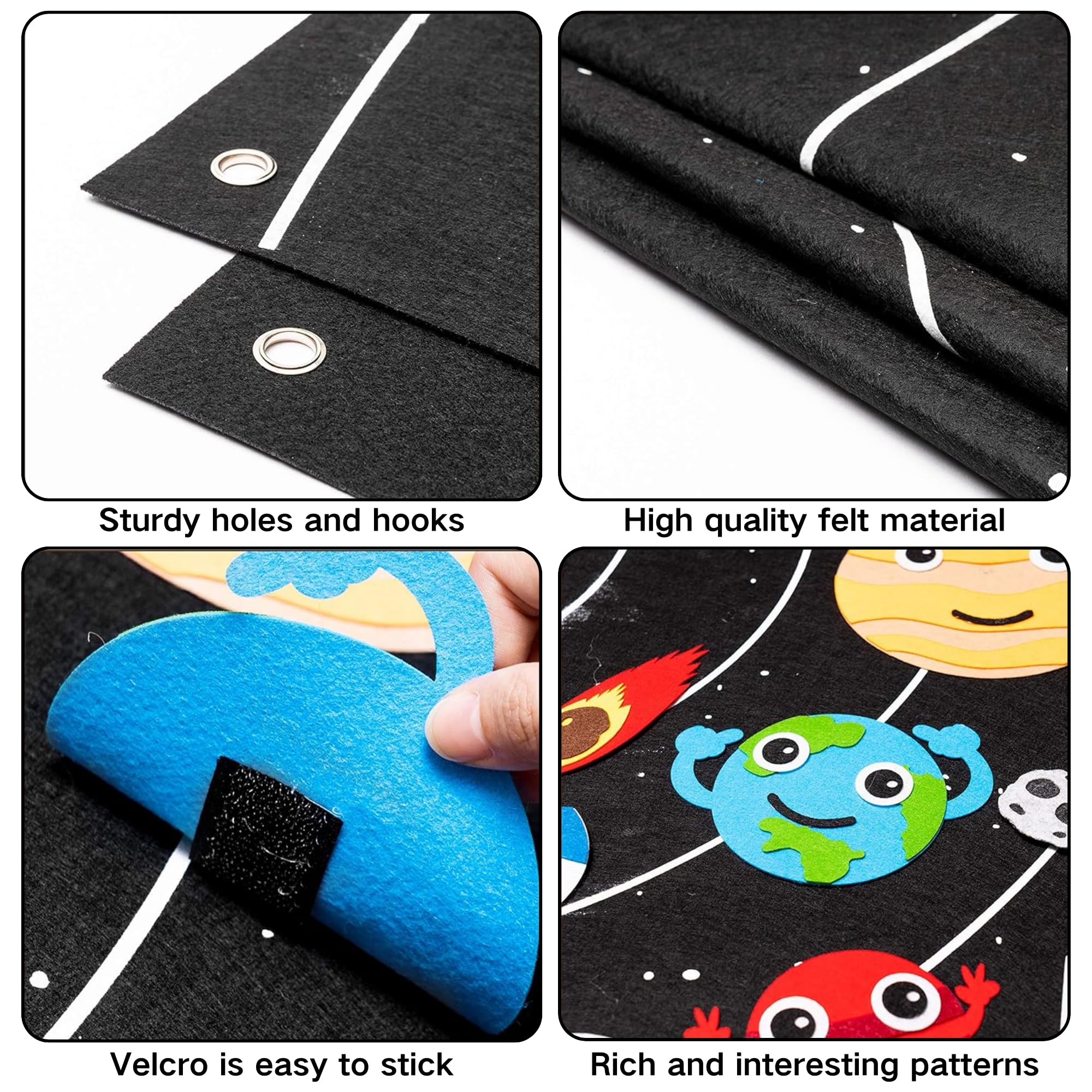 SUQ Solar System Felt Board, 31PCS Story Board Set including 31PCS Patterns, Children's Teaching Felt - Image 4