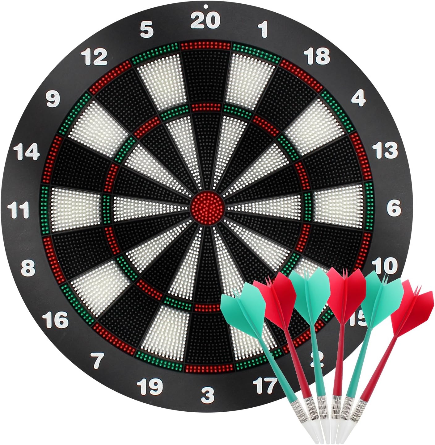 Dart Board with Soft Safety Darts - Great Games for Kids and Leisure Sport for Office-16 Inches