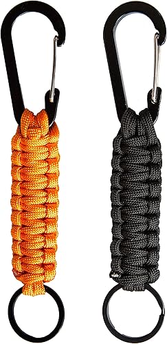 Llavero de cuerda de paracaídas con mosquetón y llavero