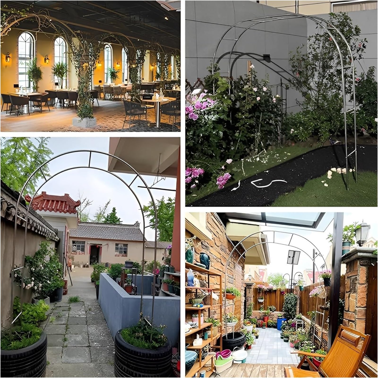 Rankgitter für den Garten, robust, rostfreier Edelstahl, für Kletterpflanzen, Rosen, Reben, Innen- und Außenbereich, Hochzeitsdekoration