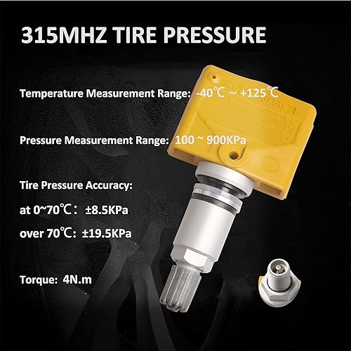 Miniatura 5 de MOSTPLUS 40700-JA01B Sensor de Sistema de Monitoreo de Presión de Neumáticos (TPMS) 315MHz Compatible para Nissan Infiniti 2006-2012 (juego de 4)