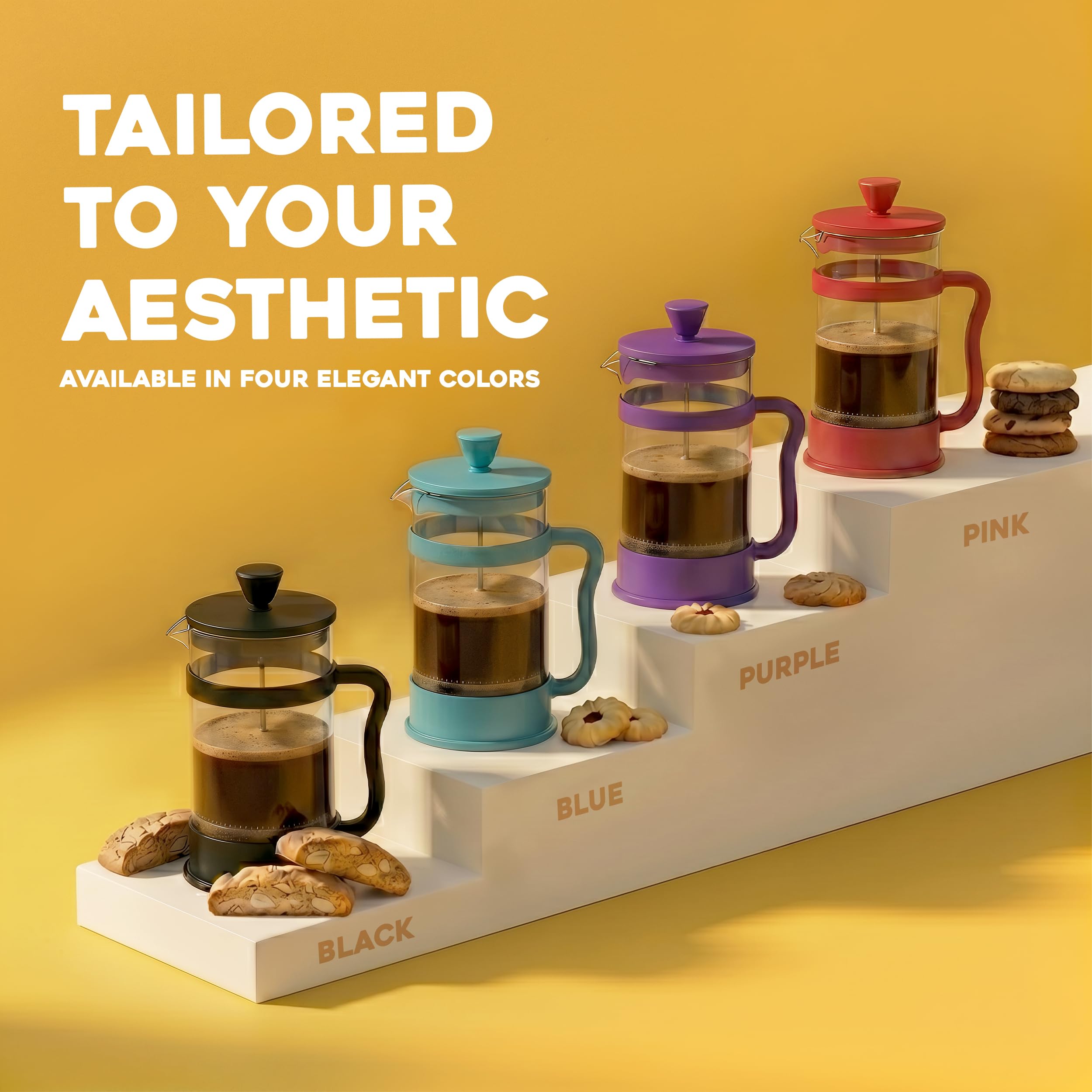 French Coffee Press - Rich Coffee & Tea Maker -4 French Coffee Press - Rich Coffee & Tea Maker -4