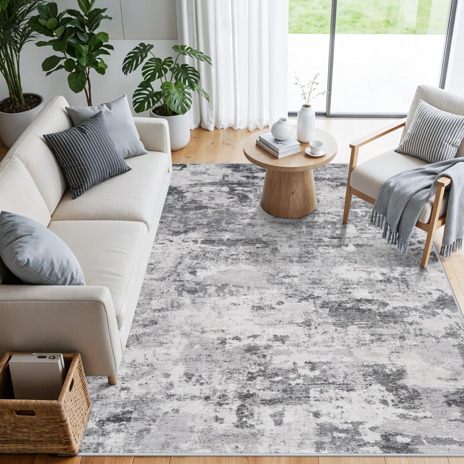 HILORUUG Abstract Washable Rug 5x6